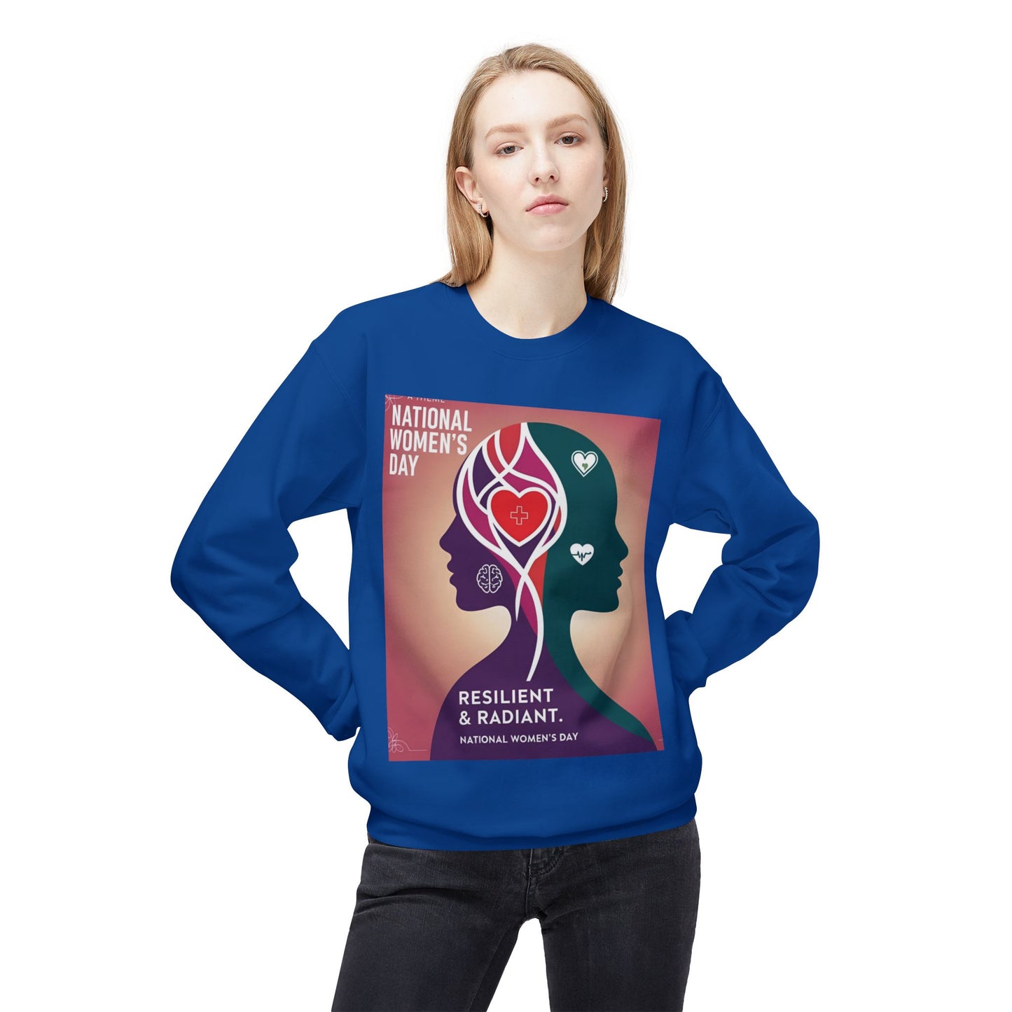 National Women's Day Sweatshirt | Resilient & Radiant Unisex Crewneck