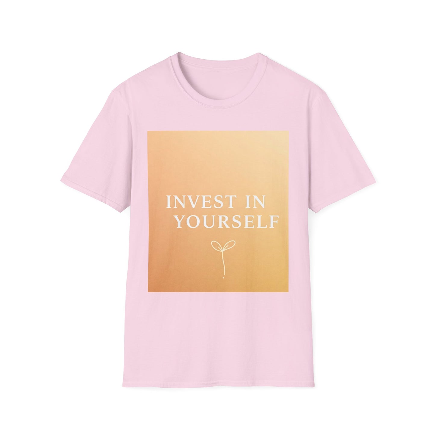 Front Print Design "Invest in Yourself" T-Shirt