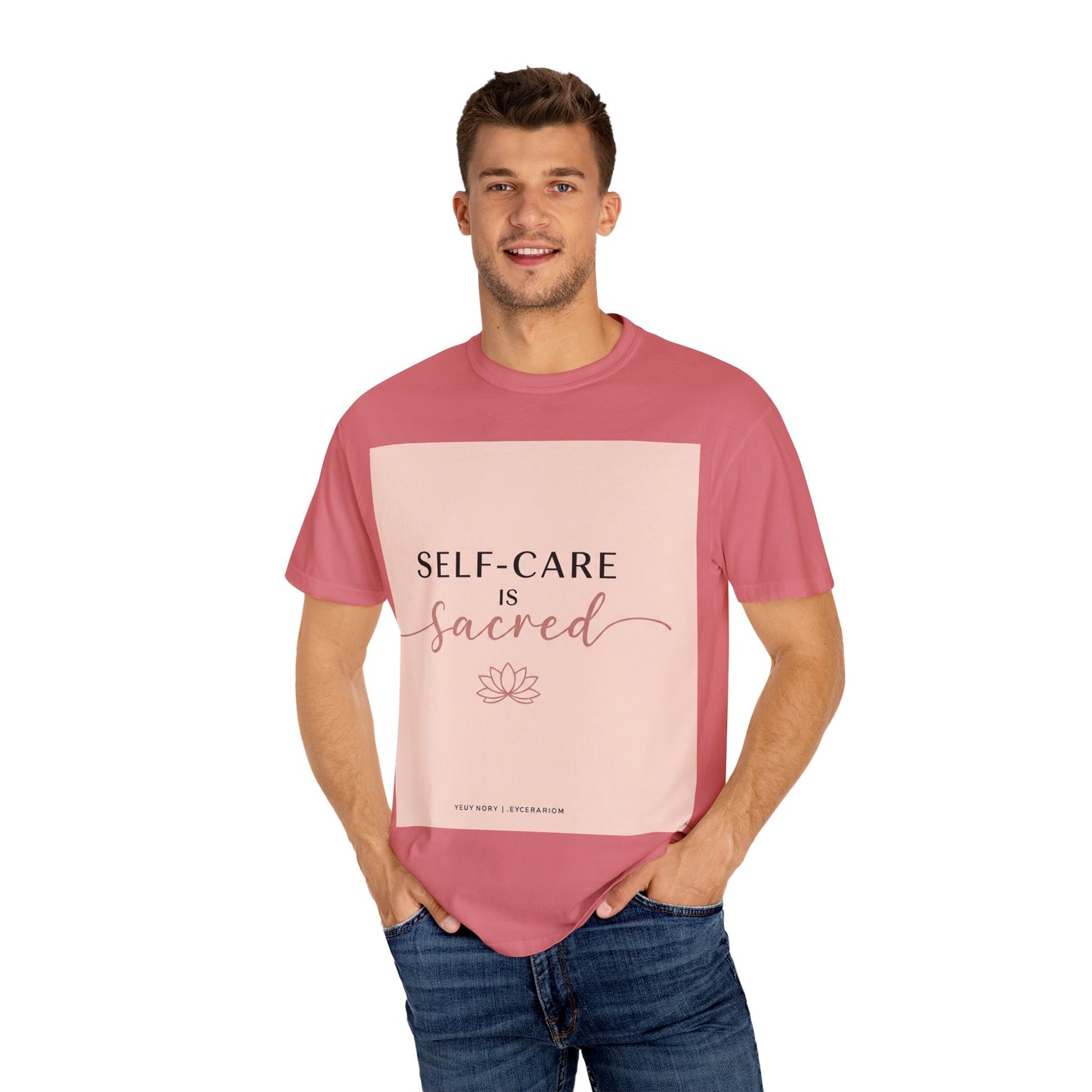 Front Print Design "Self-Care is Sacred" T-Shirt