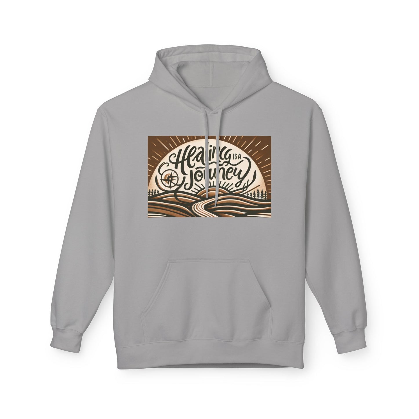 Healing Journey Unisex Fleece Hoodie - Cozy and Inspirational Wear