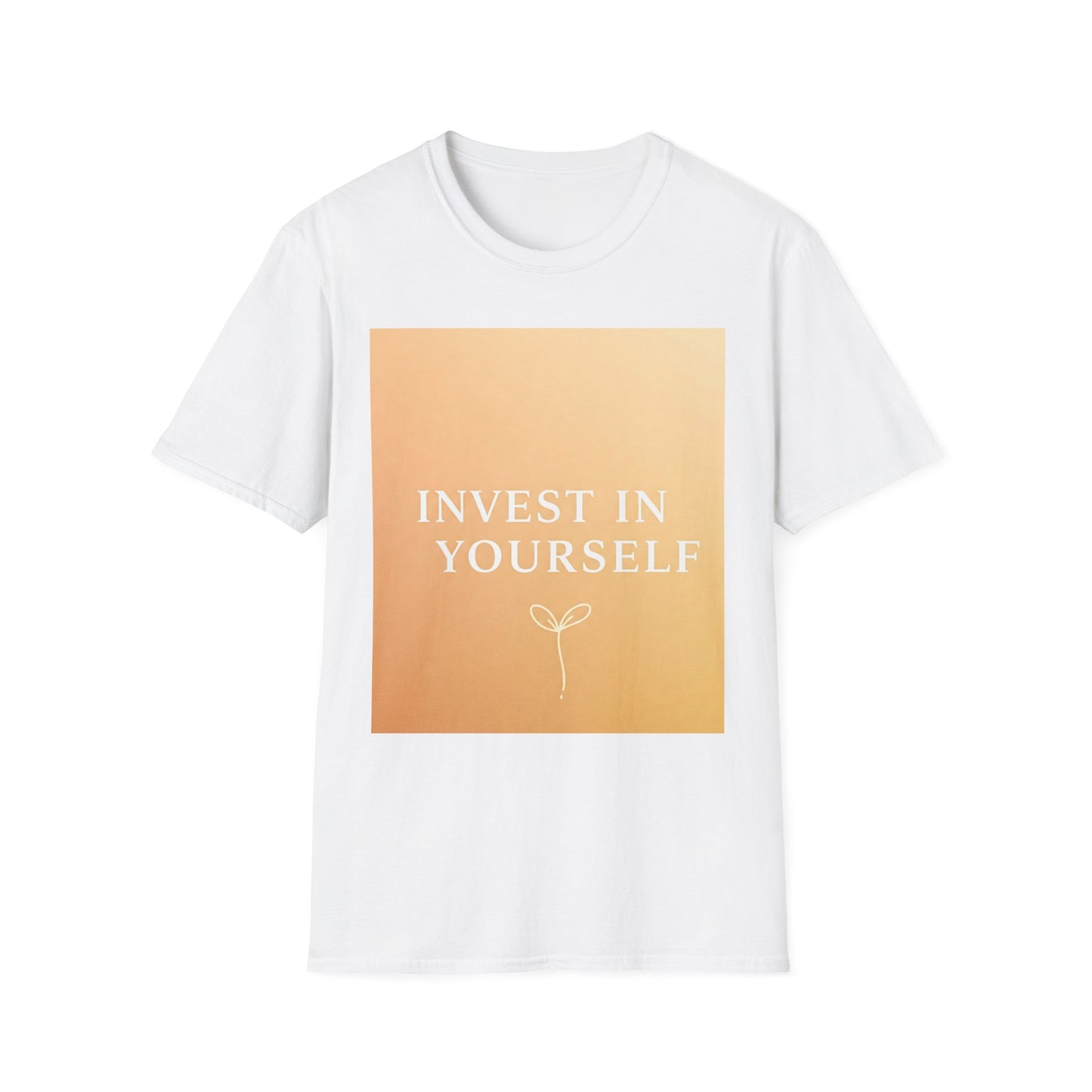 Front Print Design "Invest in Yourself" T-Shirt