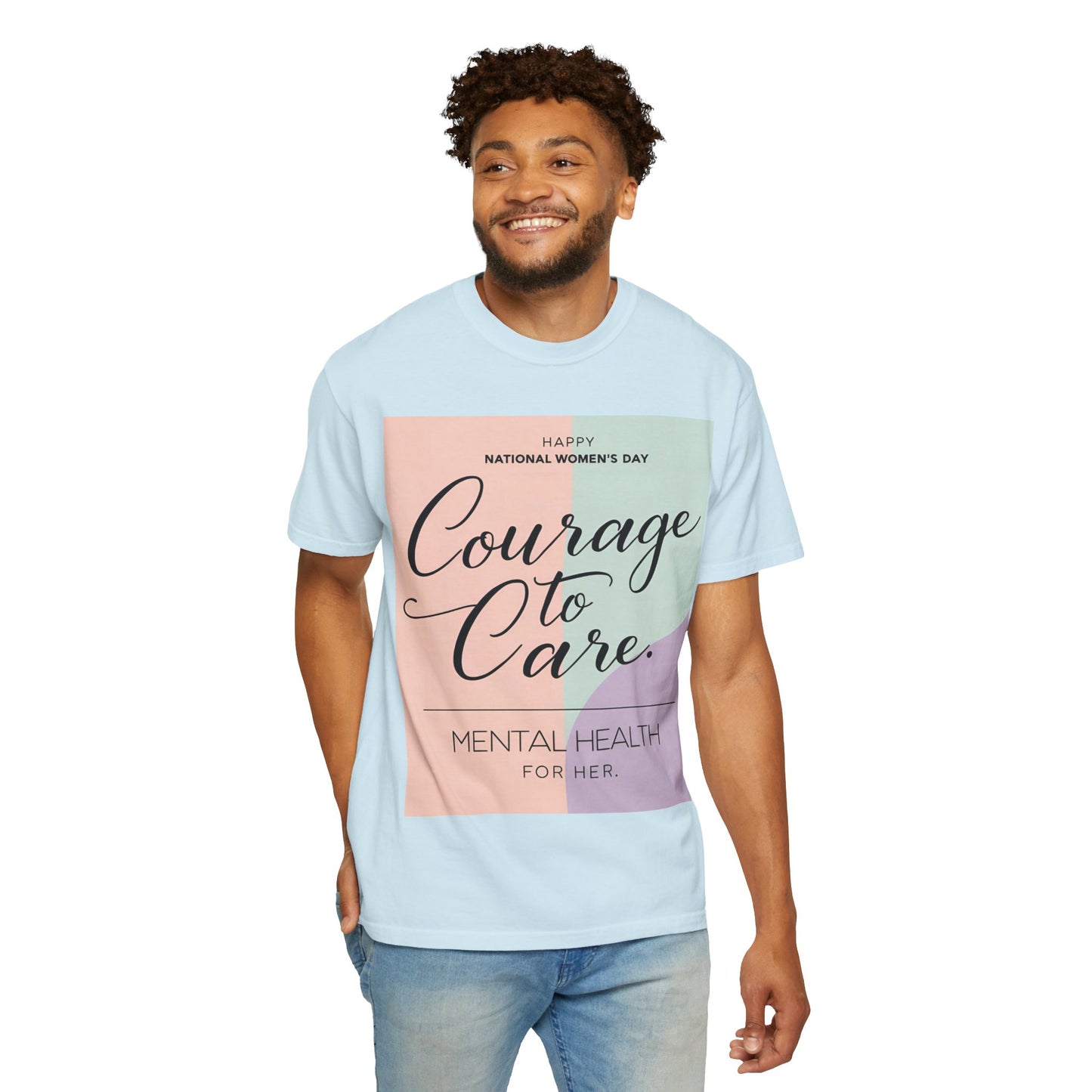 Courage to Care Unisex-T-hemp vir Geestesgesondheidsbewustheid