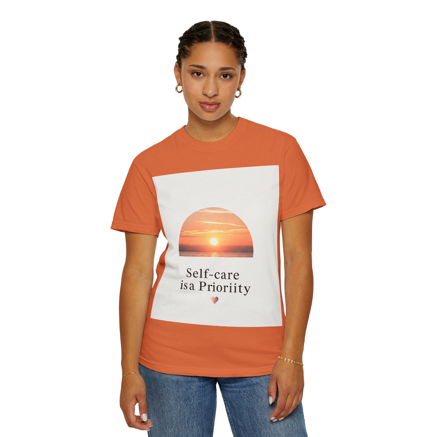 Self-Care ဦးစားပေး Unisex Garment-Dyed T-Shirt