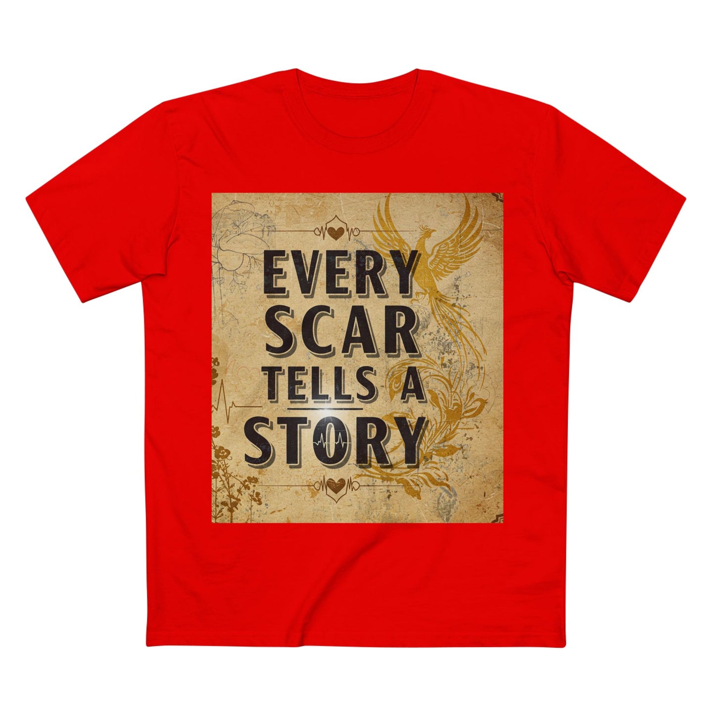 Every Scar Tells a Story Adult Tee - Inspirational Graphic T-Shirt