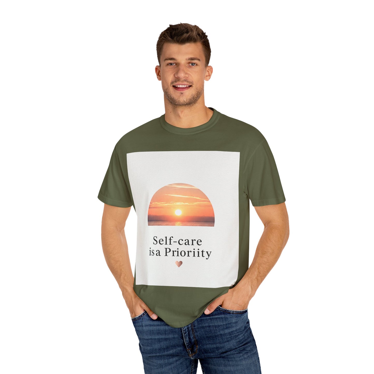 Self-Care Priority Unisex Garment-Dyed T-Shirt