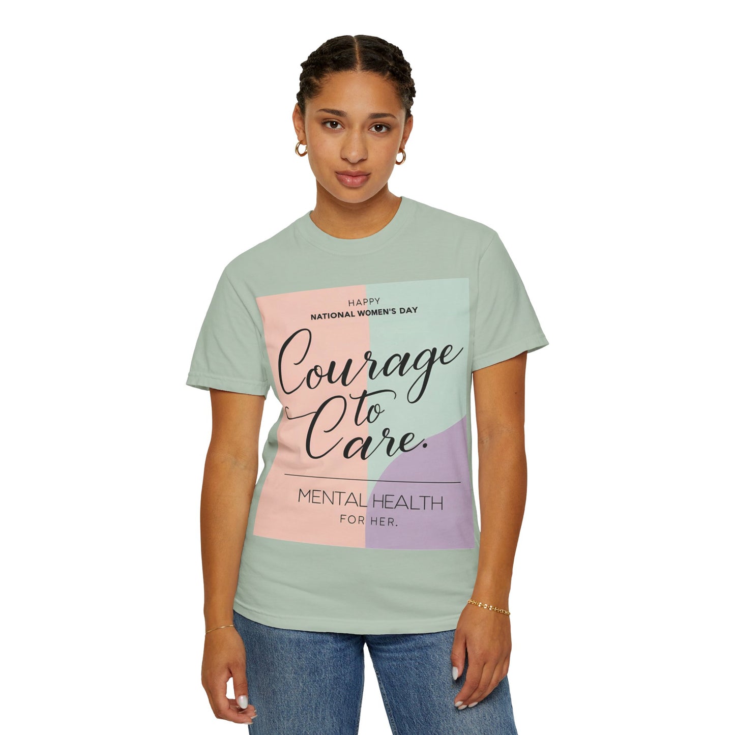 Courage to Care Unisex-T-hemp vir Geestesgesondheidsbewustheid