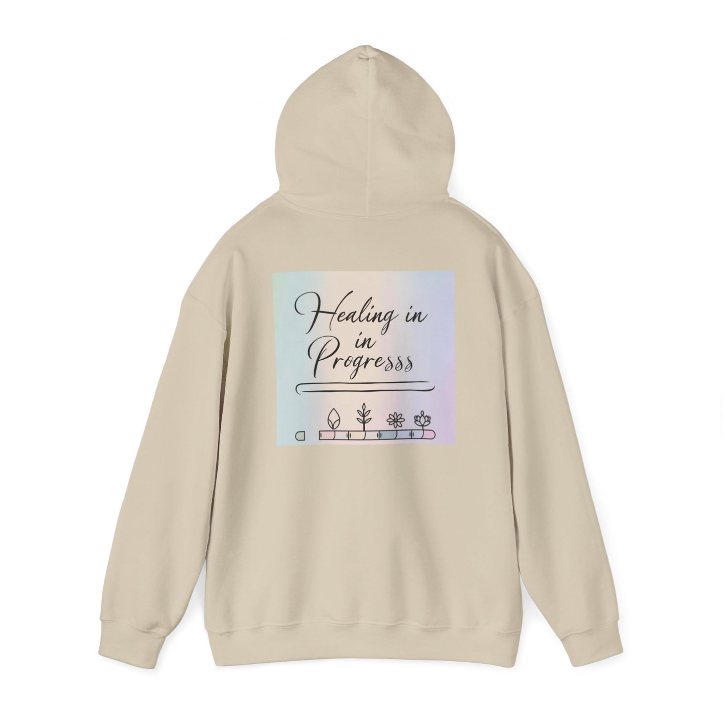 Back Print Design "Healing in Progress" Hoodie