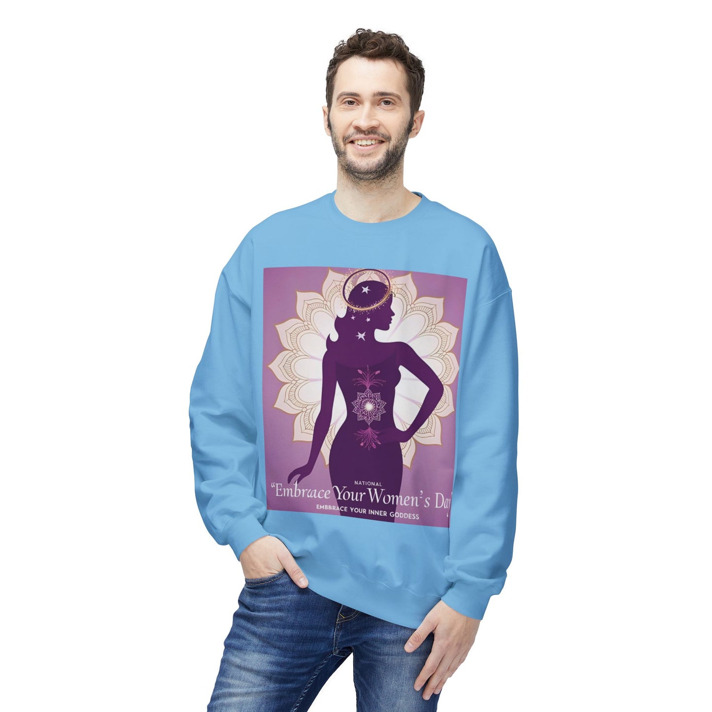 Embrace Your Inner Goddess Crewneck Sweatshirt - Women’s Day Celebration