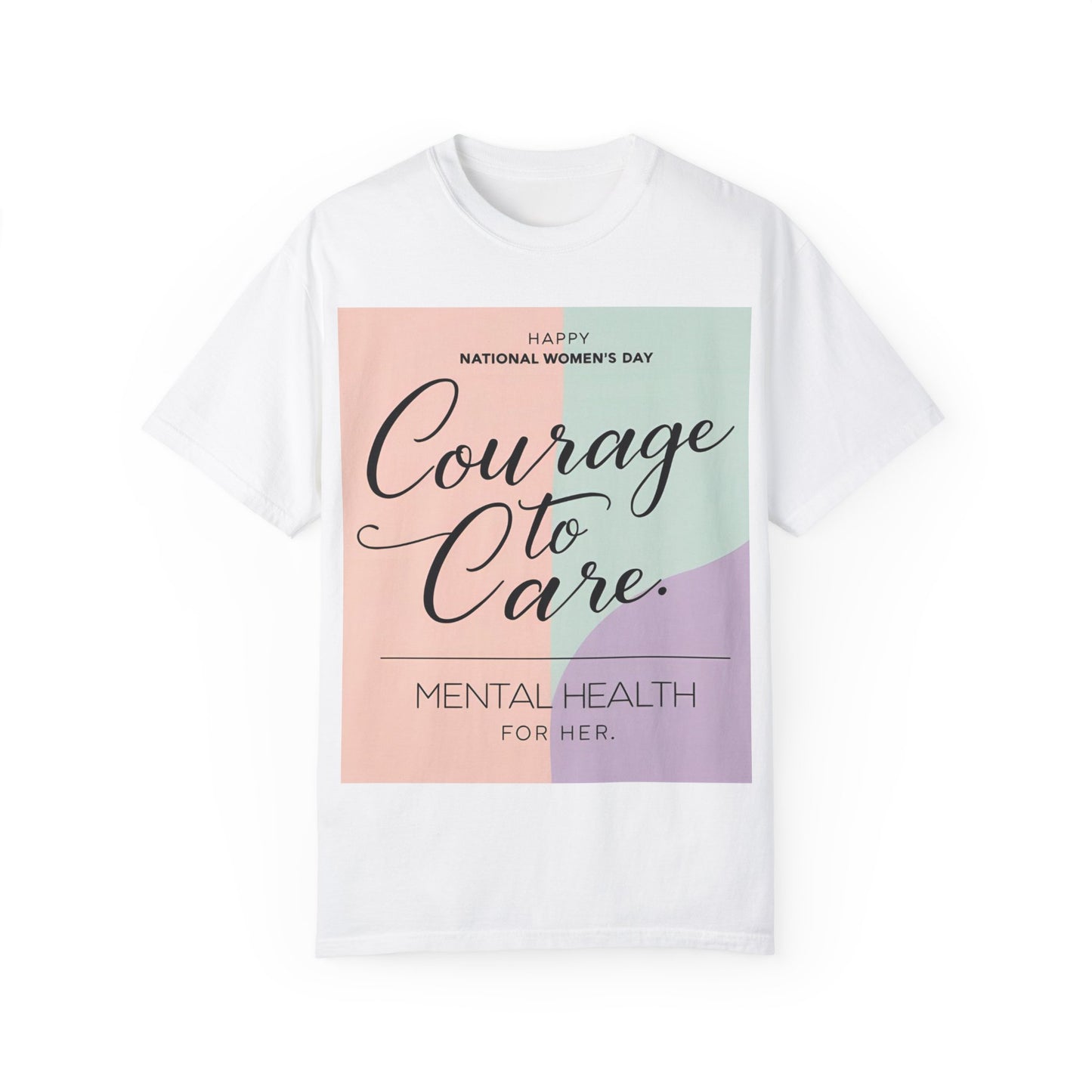 Courage to Care Unisex-T-hemp vir Geestesgesondheidsbewustheid