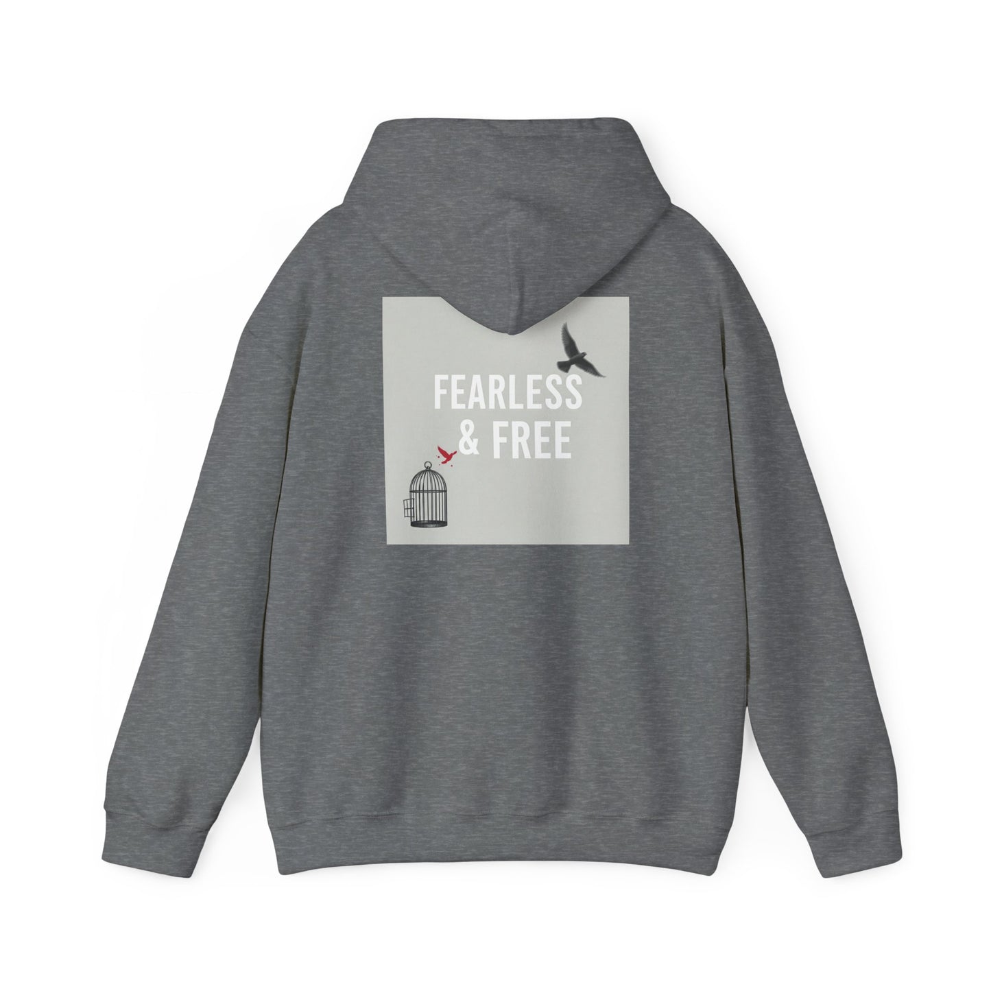 Back Print Design "Fearless & Free" Hoodie