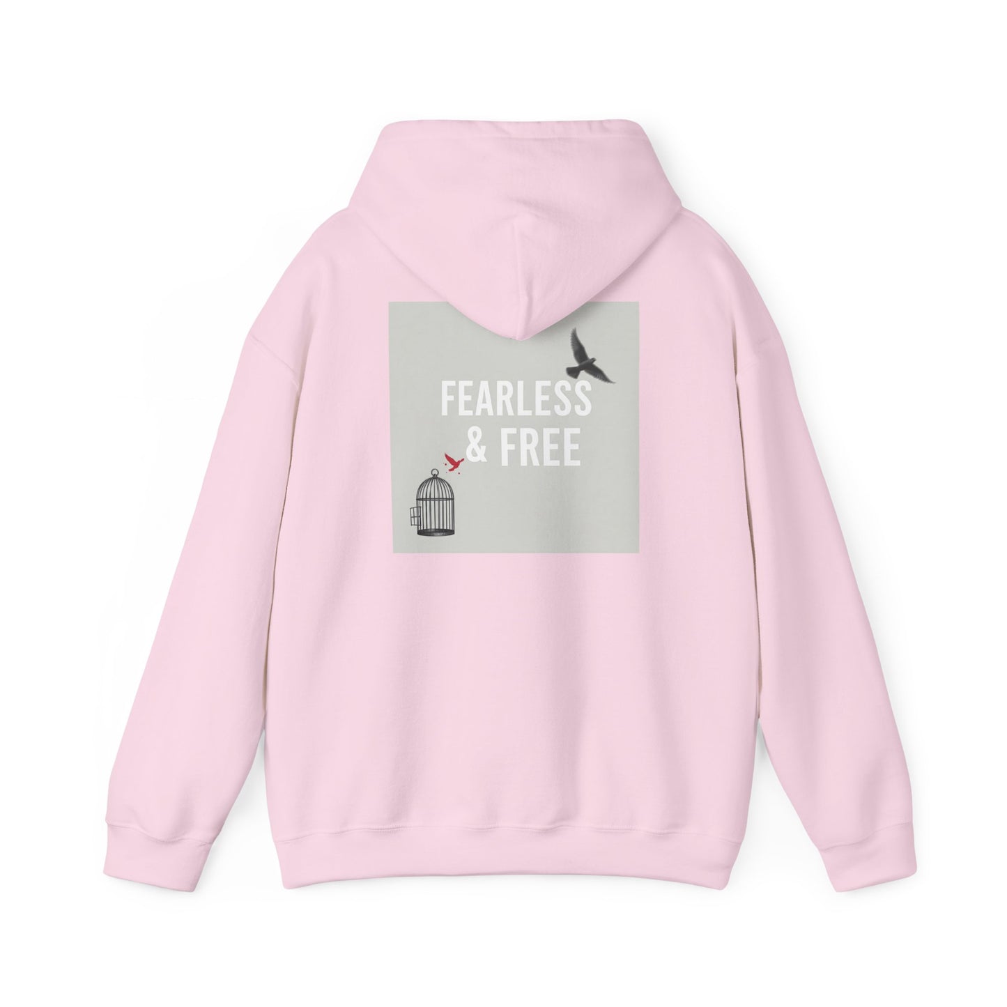 Back Print Design "Fearless & Free" Hoodie