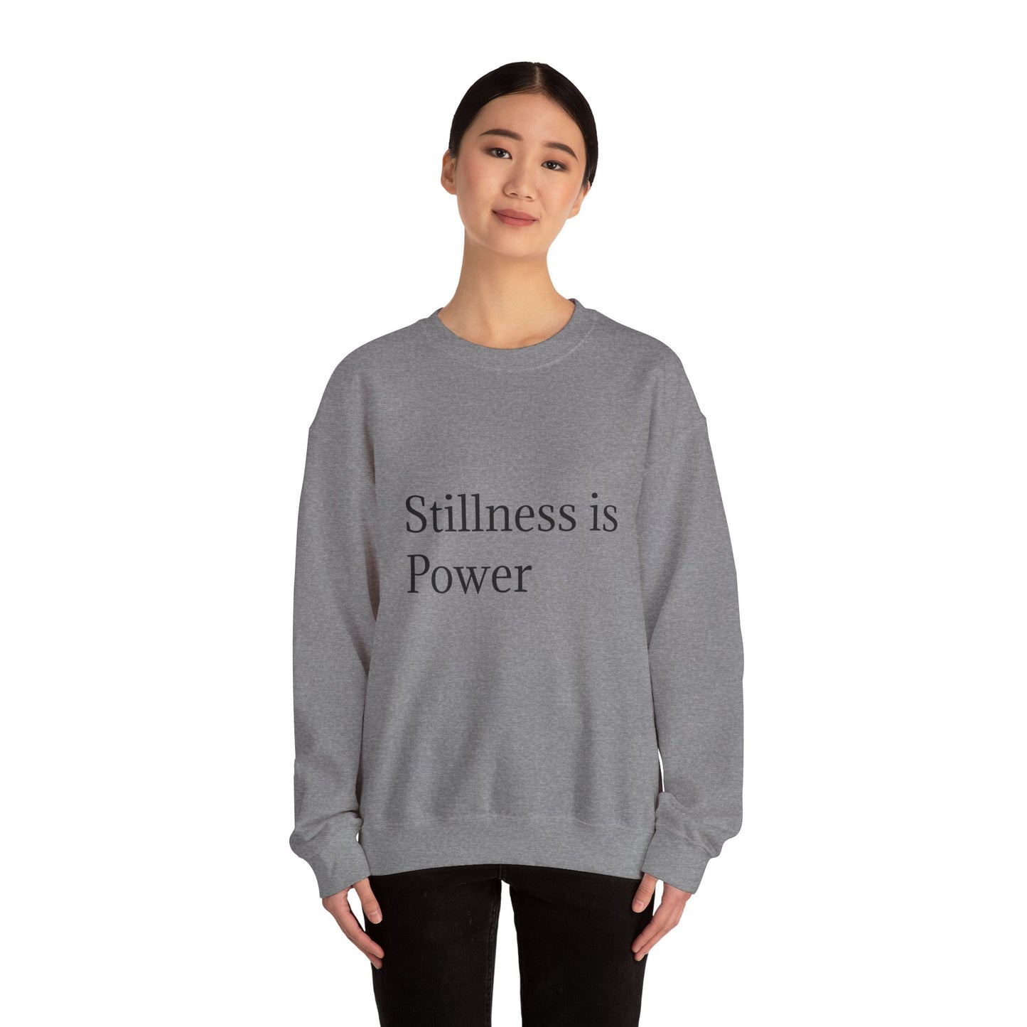 Stillness သည် Power Unisex Heavy Blend™ Crewneck Sweatshirt ဖြစ်သည်။