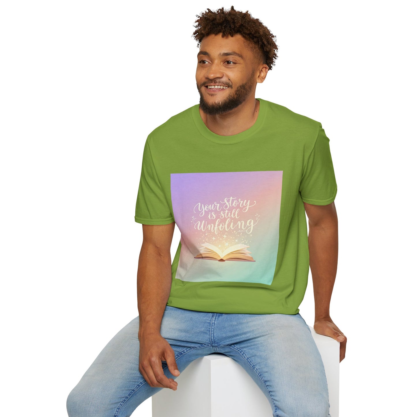 Your Story Is Still Unfolding T-Shirt | Inspirational Unisex Softstyle Tee