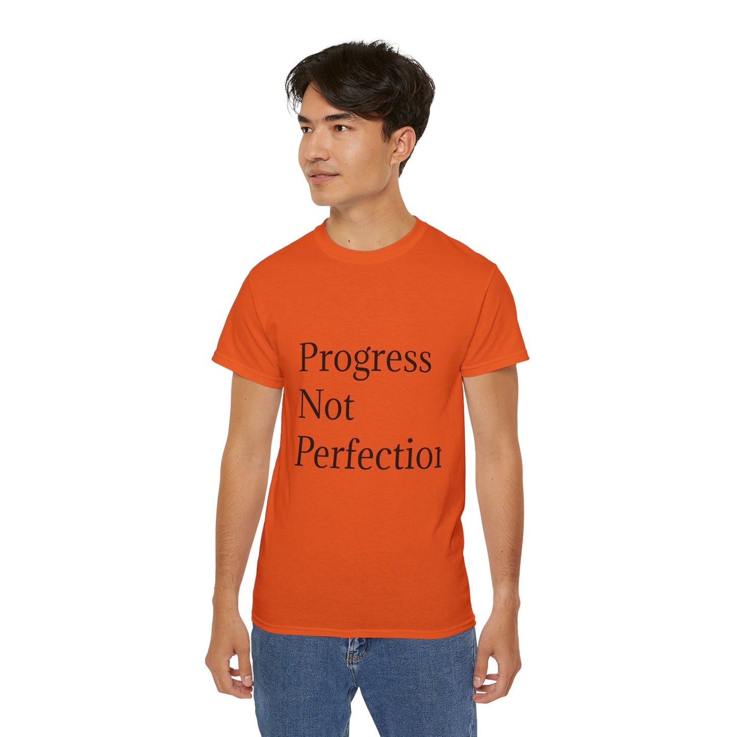 Progress Not Perfection Unisex Ultra Cotton Tee | Motiverende T-hemp vir daaglikse inspirasie