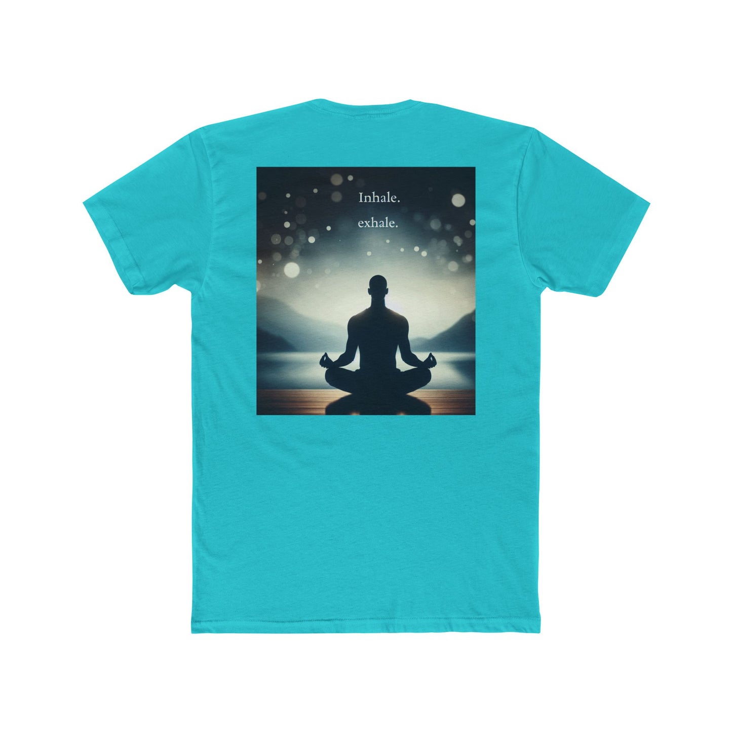 Mindfulness Meditation Tee - "Inhale. Exhale." - Unisex Cotton Crew