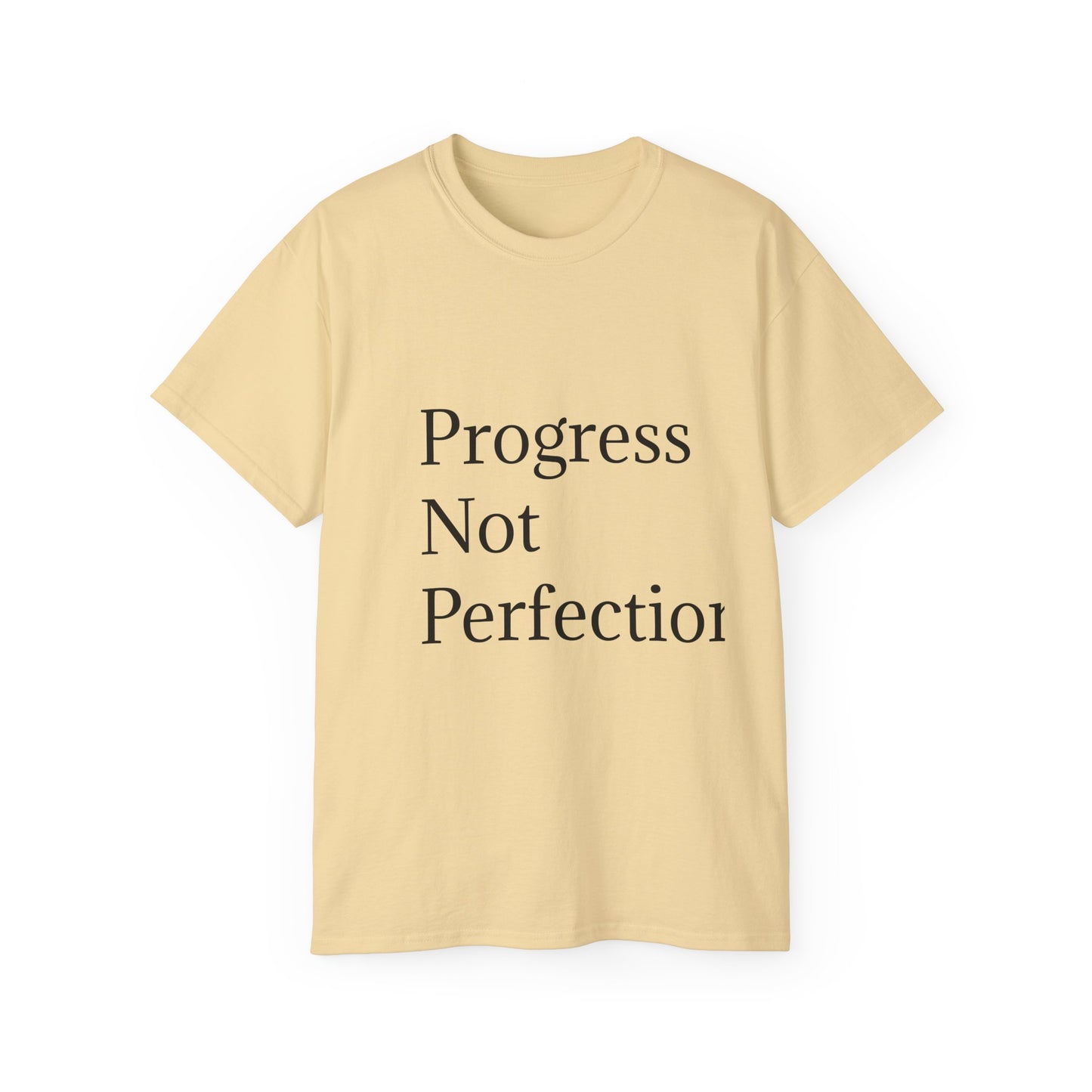 Progress Not Perfection Unisex Ultra Cotton Tee | Motiverende T-hemp vir daaglikse inspirasie