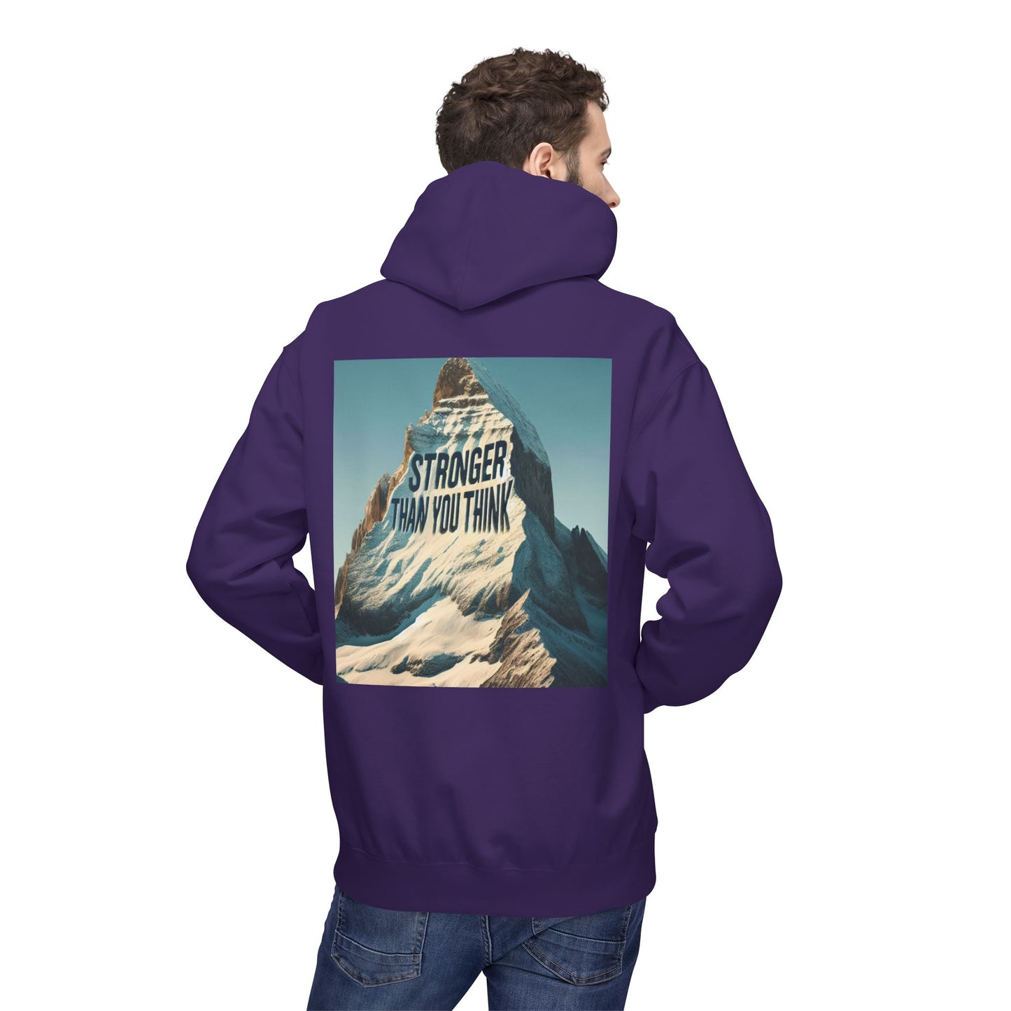 Motivational Fleece Hoodie - 'Stronger Than You Think'