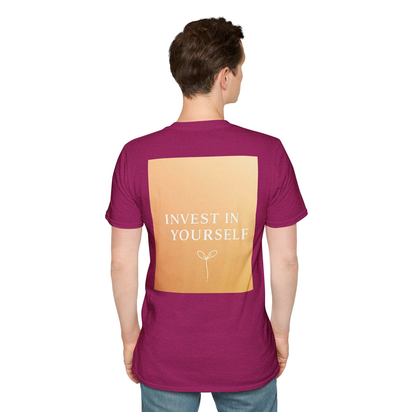 Front Print Design "Invest in Yourself" T-Shirt