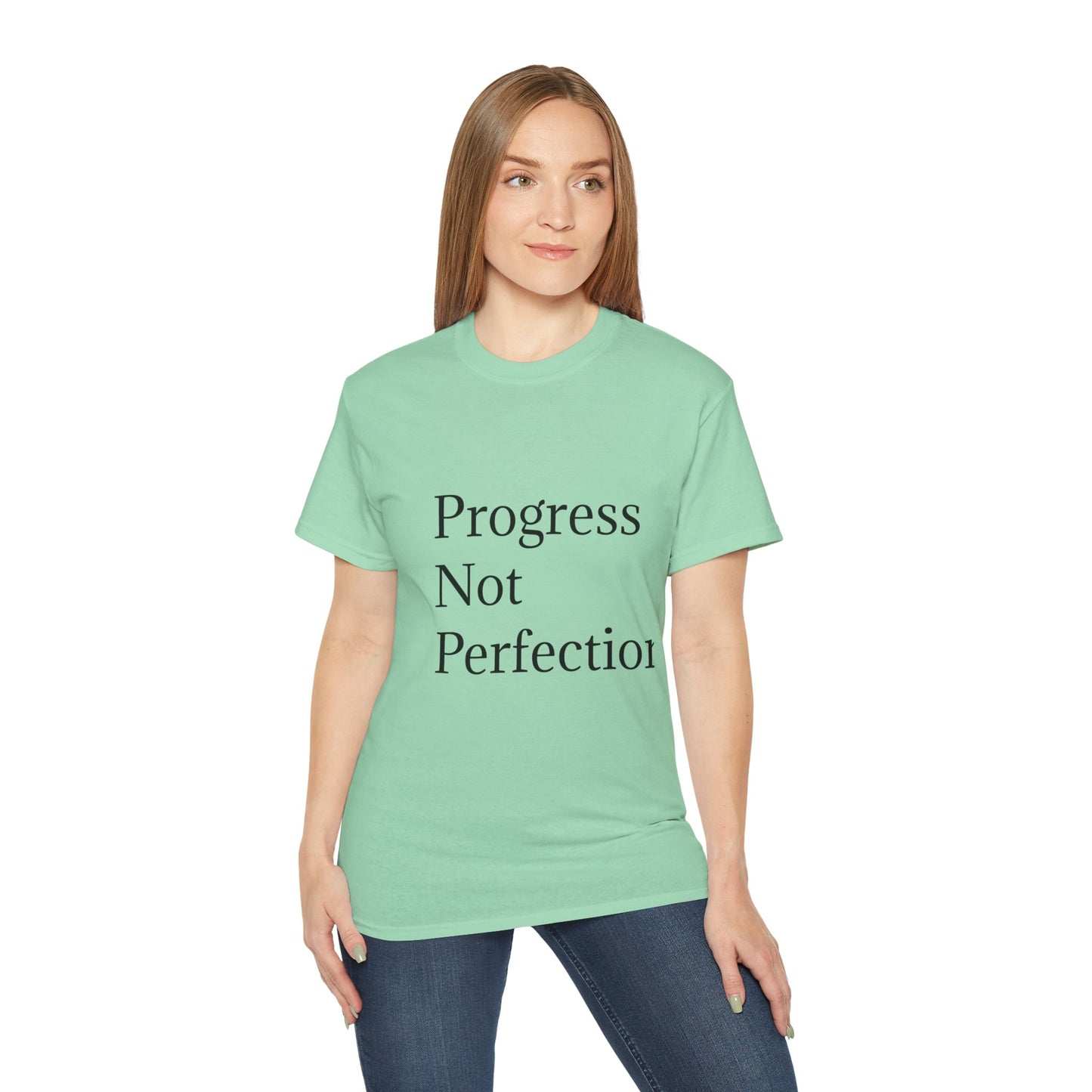 Progress Not Perfection Unisex Ultra Cotton Tee | Motiverende T-hemp vir daaglikse inspirasie