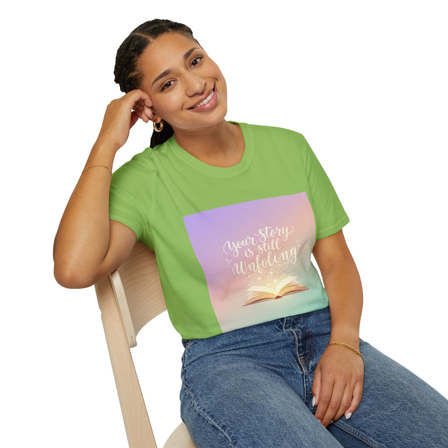 Your Story Is Still Unfolding T-Shirt | Inspirational Unisex Softstyle Tee