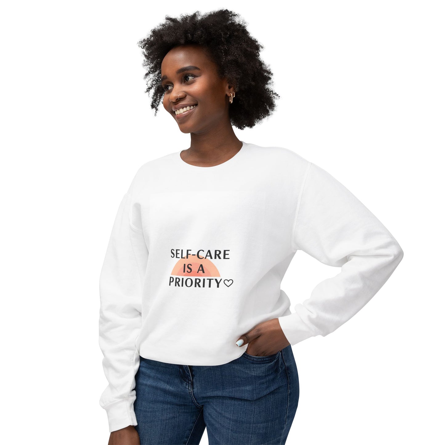 Self-Care Is a Priority Unisex Lightweight Sweatshirt