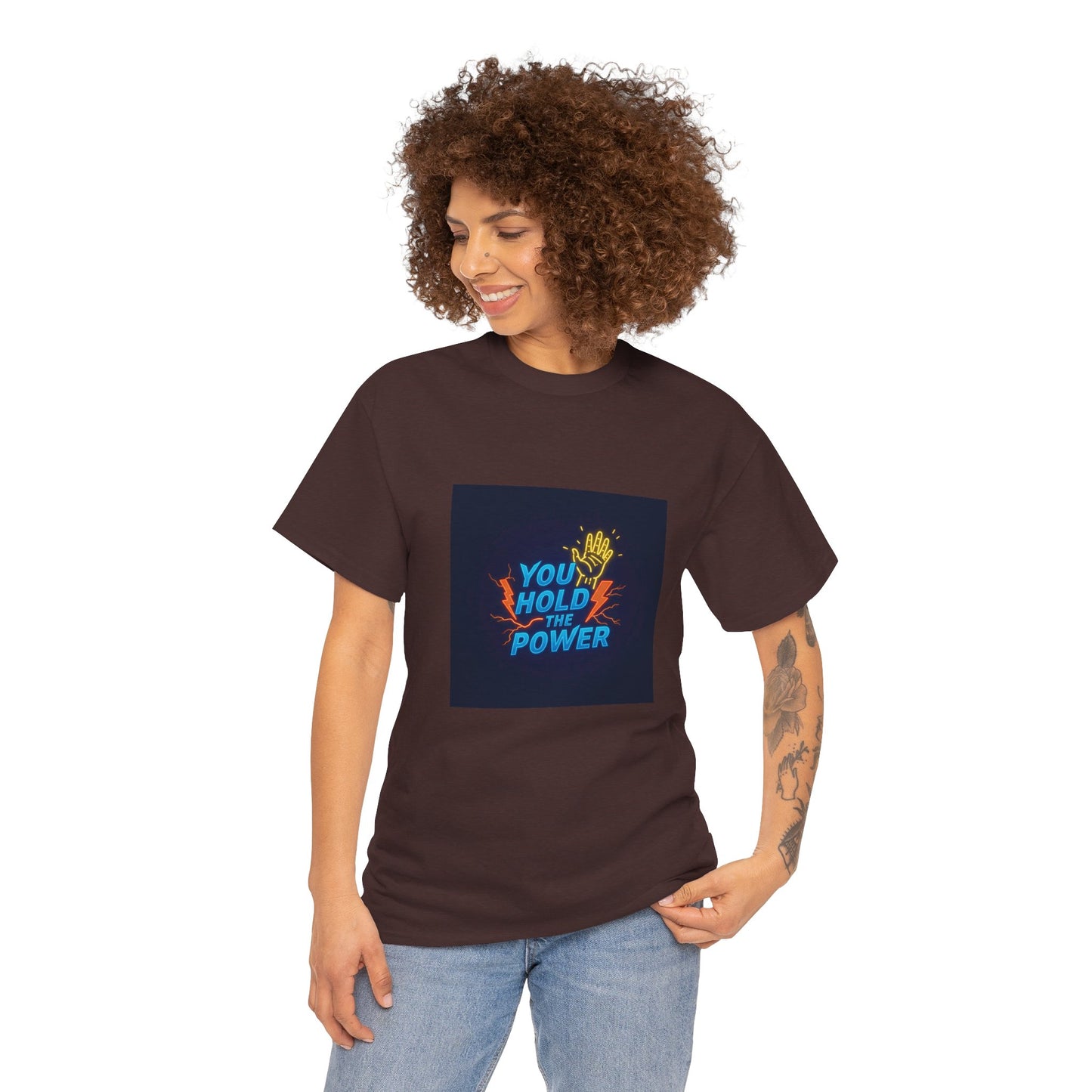 Empowering Unisex Heavy Cotton Tee - "You Hold the Power"