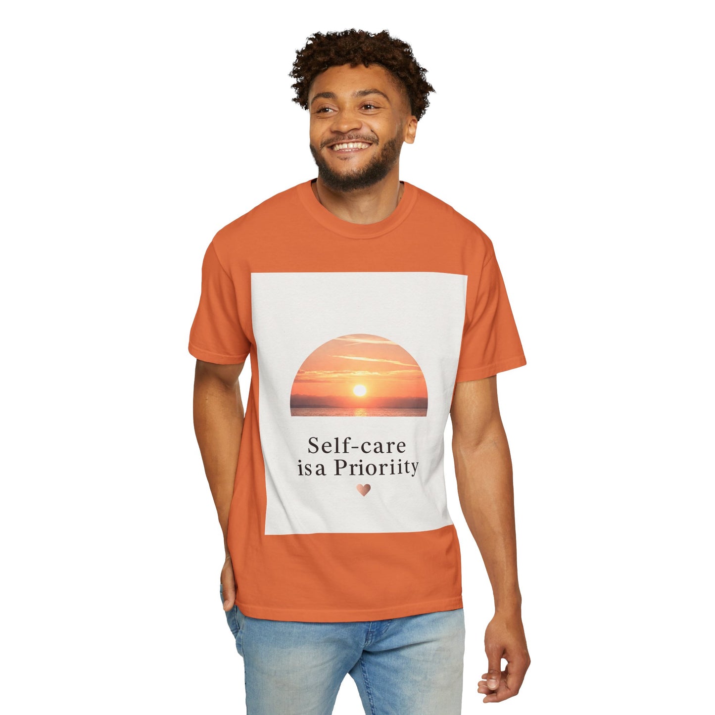 Self-Care ဦးစားပေး Unisex Garment-Dyed T-Shirt