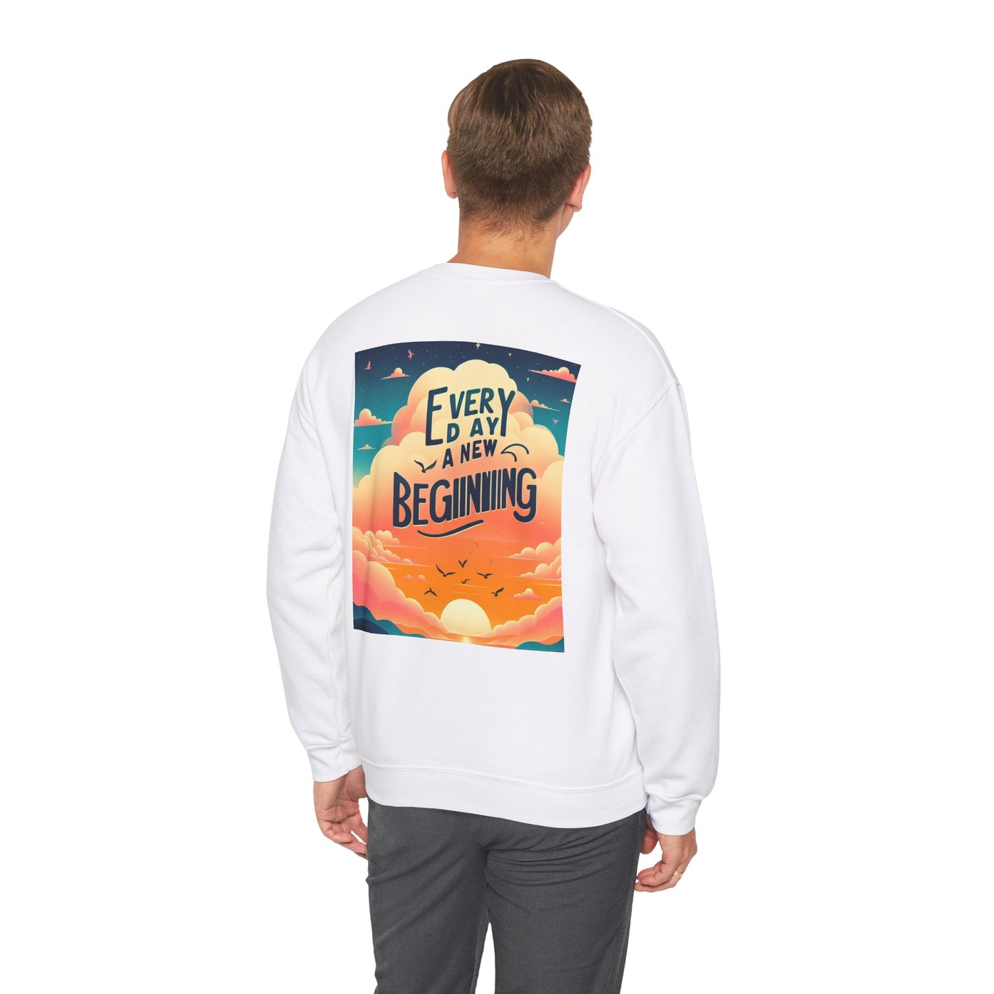 Inspirerende Crewneck-trui - Elke dag 'n nuwe begin