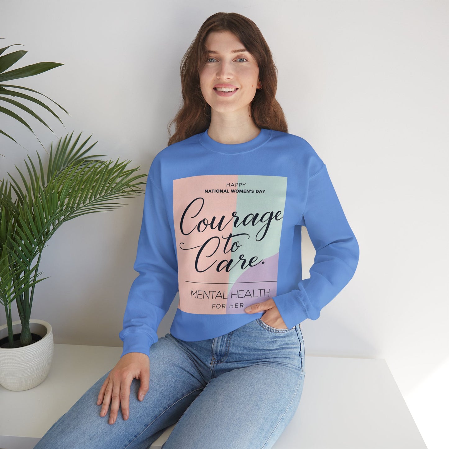 Courage to Care Sweatshirt vir Geestesgesondheidsbewustheid