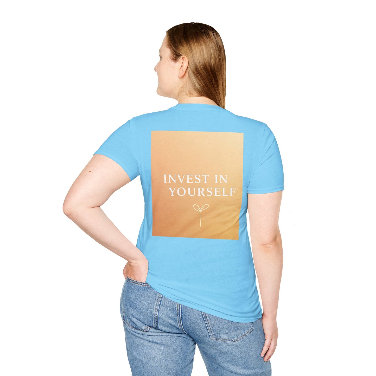 Front Print Design "Invest in Yourself" T-Shirt