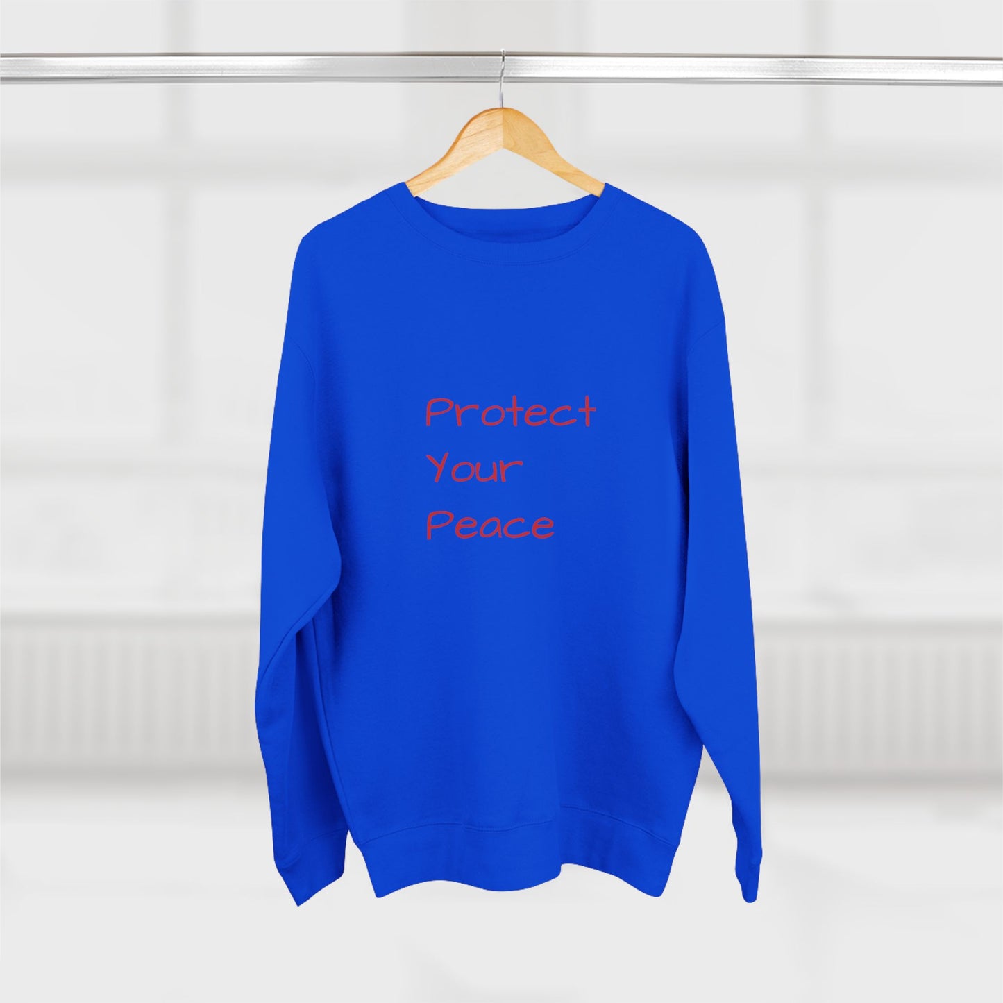 သင့်ငြိမ်းချမ်းမှုကို ကာကွယ်ပါ Unisex Crewneck အင်္ကျီ - အေးအေးချမ်းချမ်းနှင့် စိတ်အားထက်သန်မှု