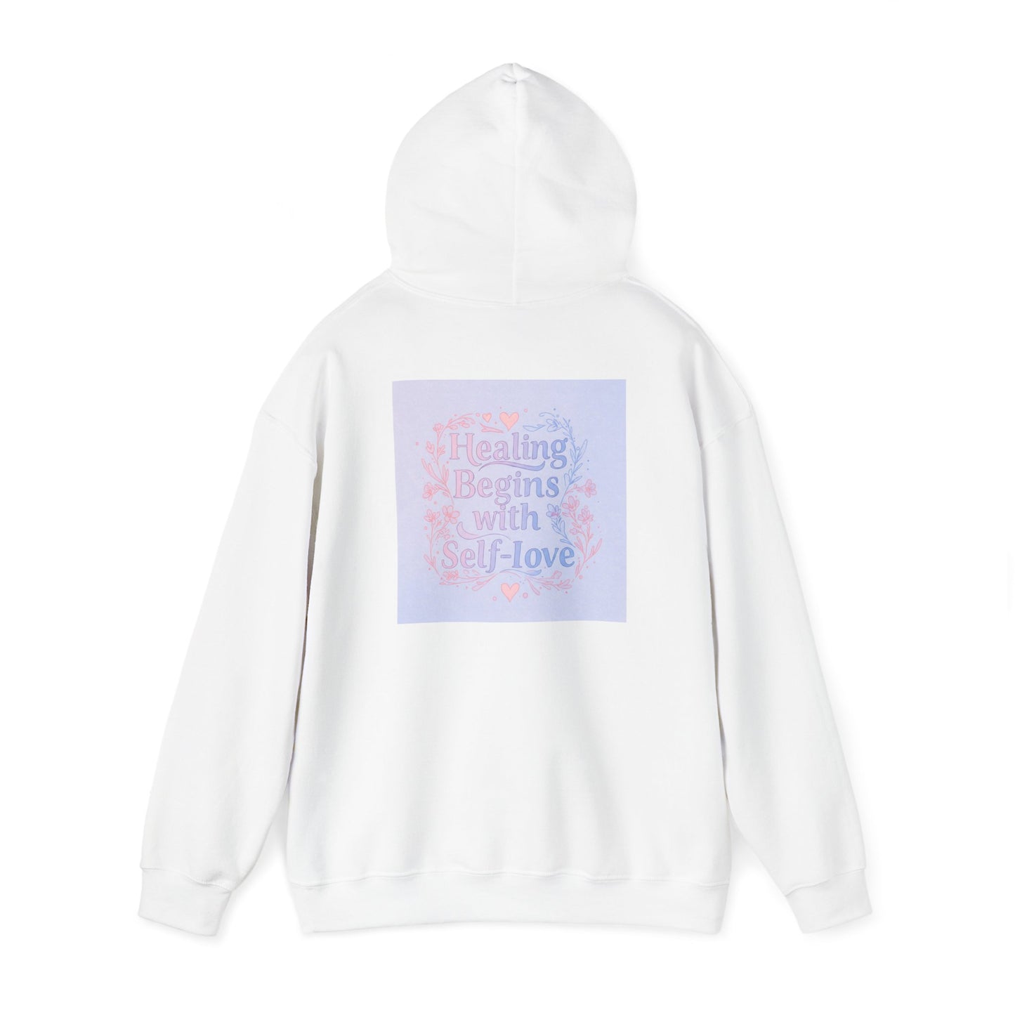 Back Print Design "Healing Begins with Self-Love" Hoodie