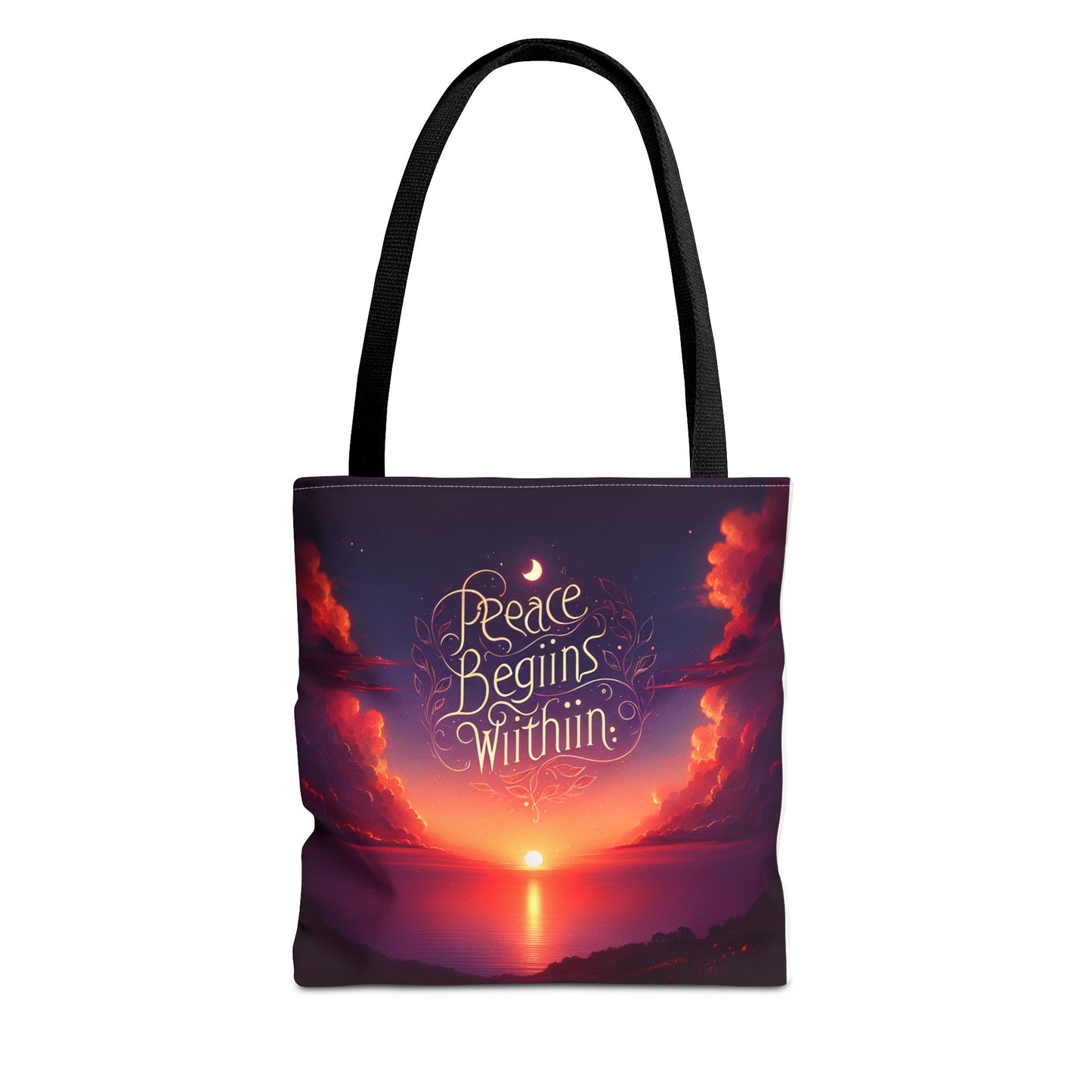 Inspirational Tote Bag - 'Peace Begins Within' - Chic & Versatile Carryall for Everyday Use