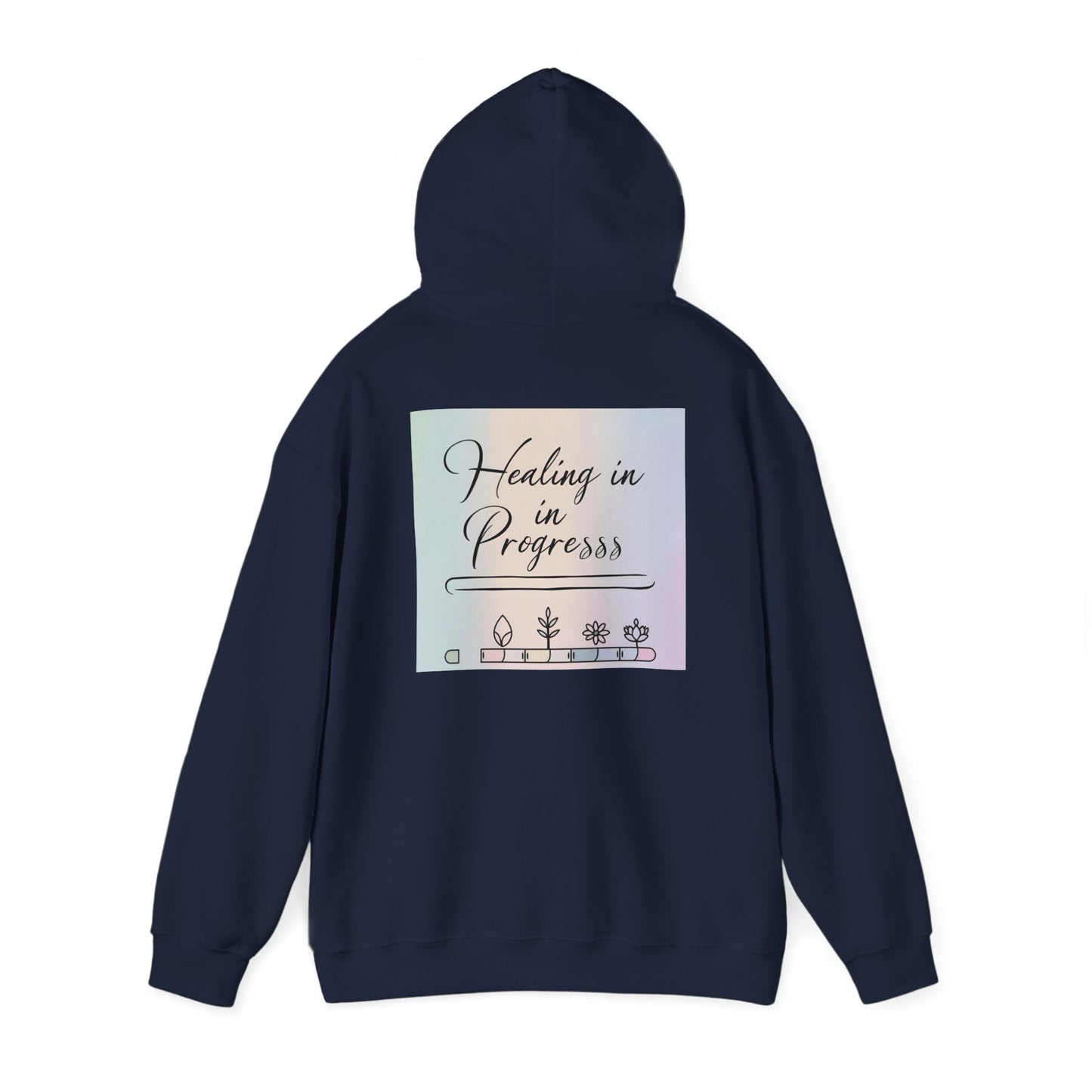 Back Print Design "Healing in Progress" Hoodie