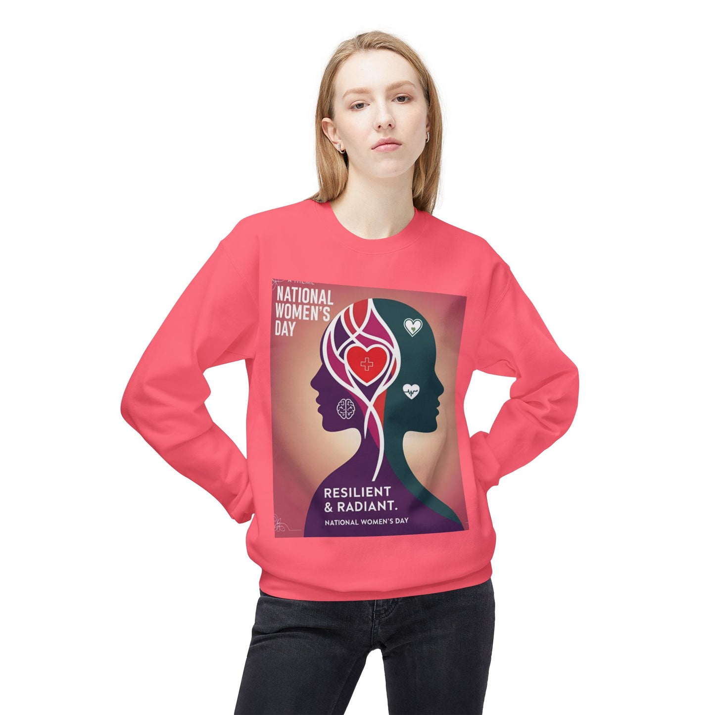 National Women's Day Sweatshirt | Resilient & Radiant Unisex Crewneck