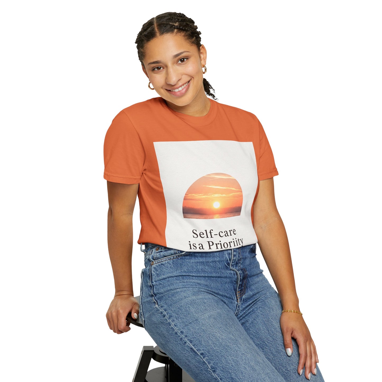 Self-Care Priority Unisex Garment-Dyed T-Shirt