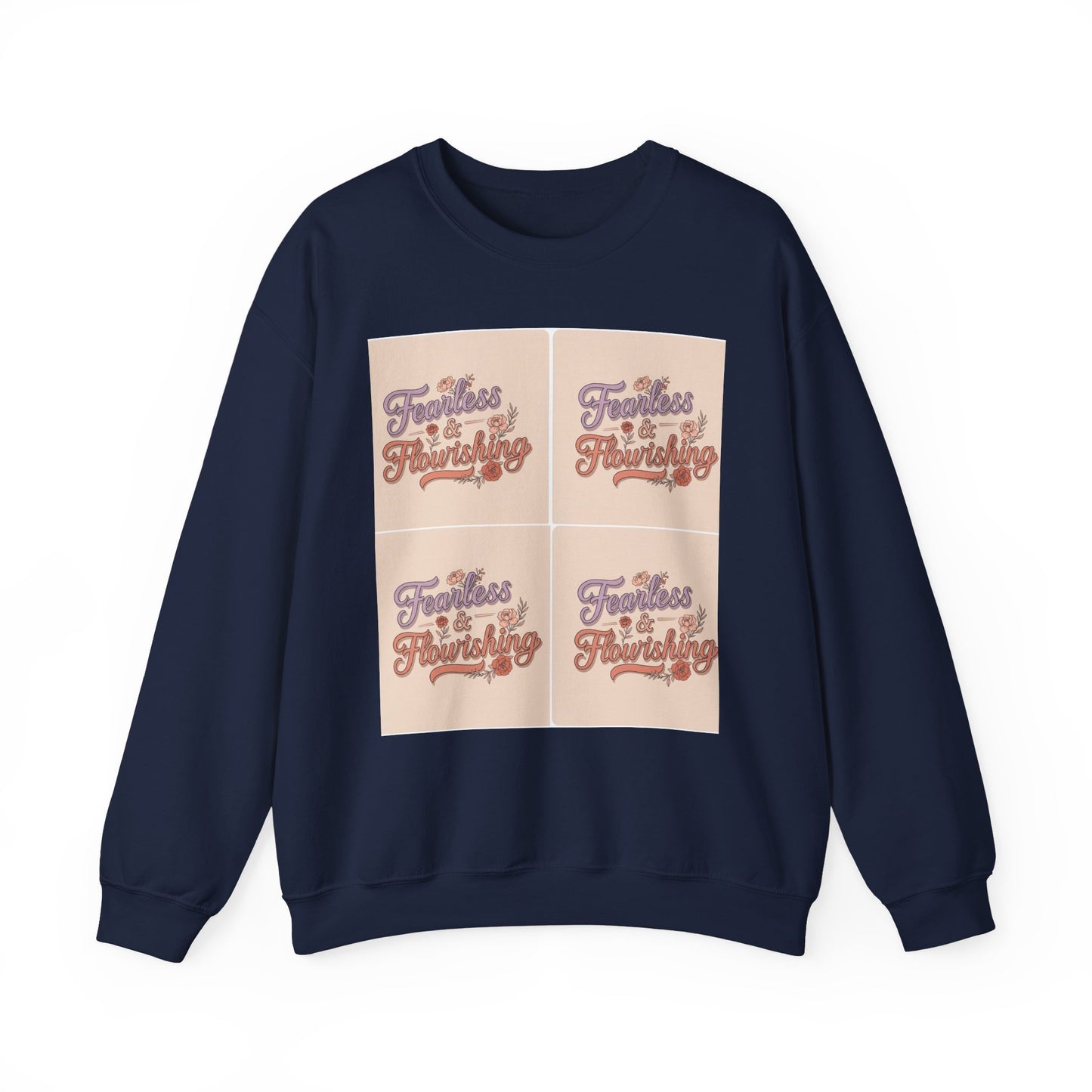 Fearless & Flourishing Crewneck Sweatshirt - Unisex Heavy Blend™ - Cozy Inspirational Apparel