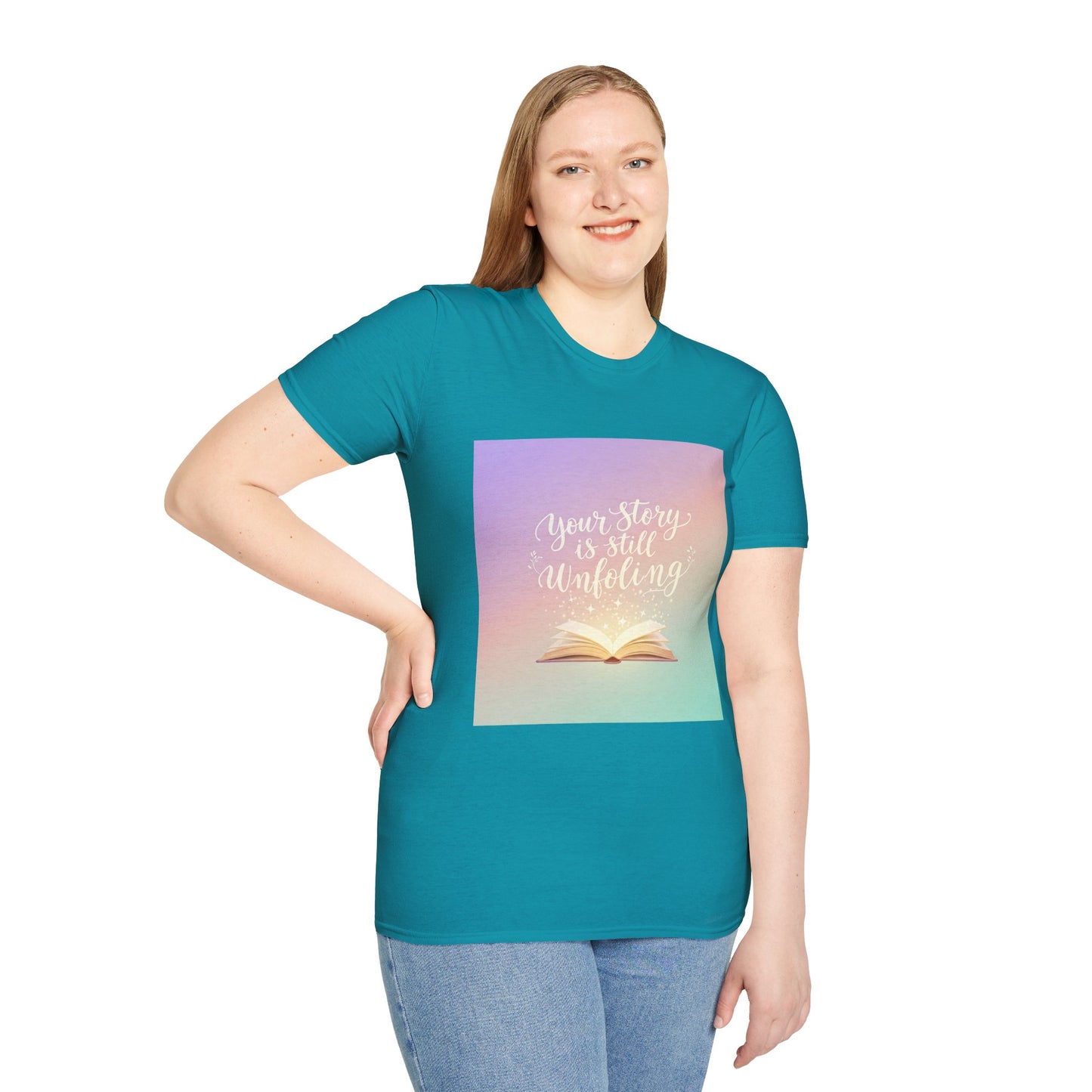 Your Story Is Still Unfolding T-Shirt | Inspirational Unisex Softstyle Tee