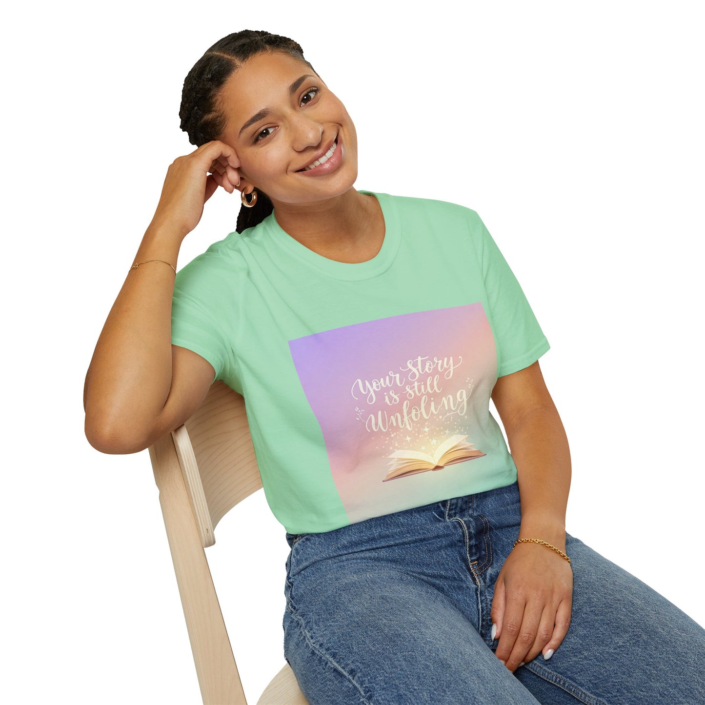 Your Story Is Still Unfolding T-Shirt | Inspirational Unisex Softstyle Tee