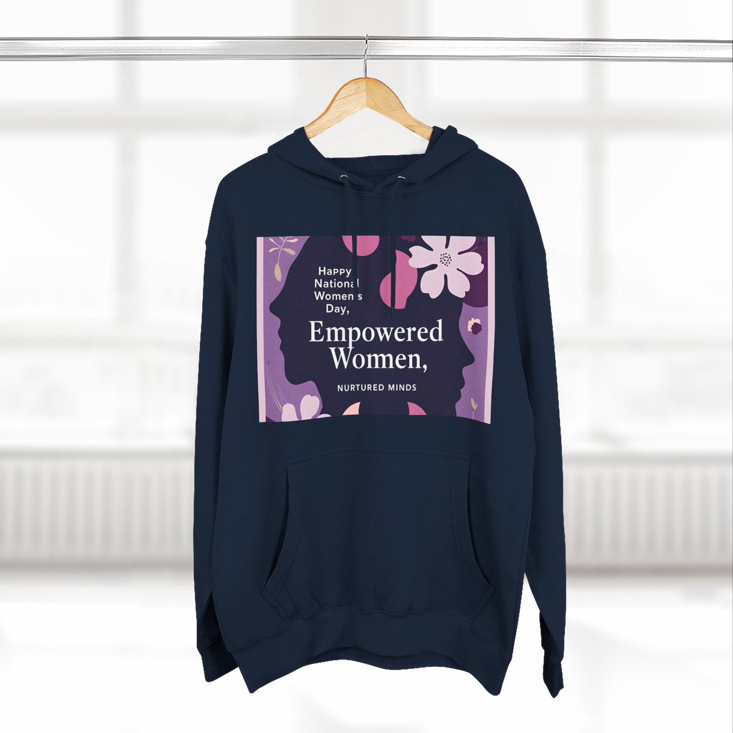 Empowered Women Fleece Hoodie - ပျော်ရွှင်ဖွယ် အမျိုးသား အမျိုးသမီးများနေ့ ဒီဇိုင်း