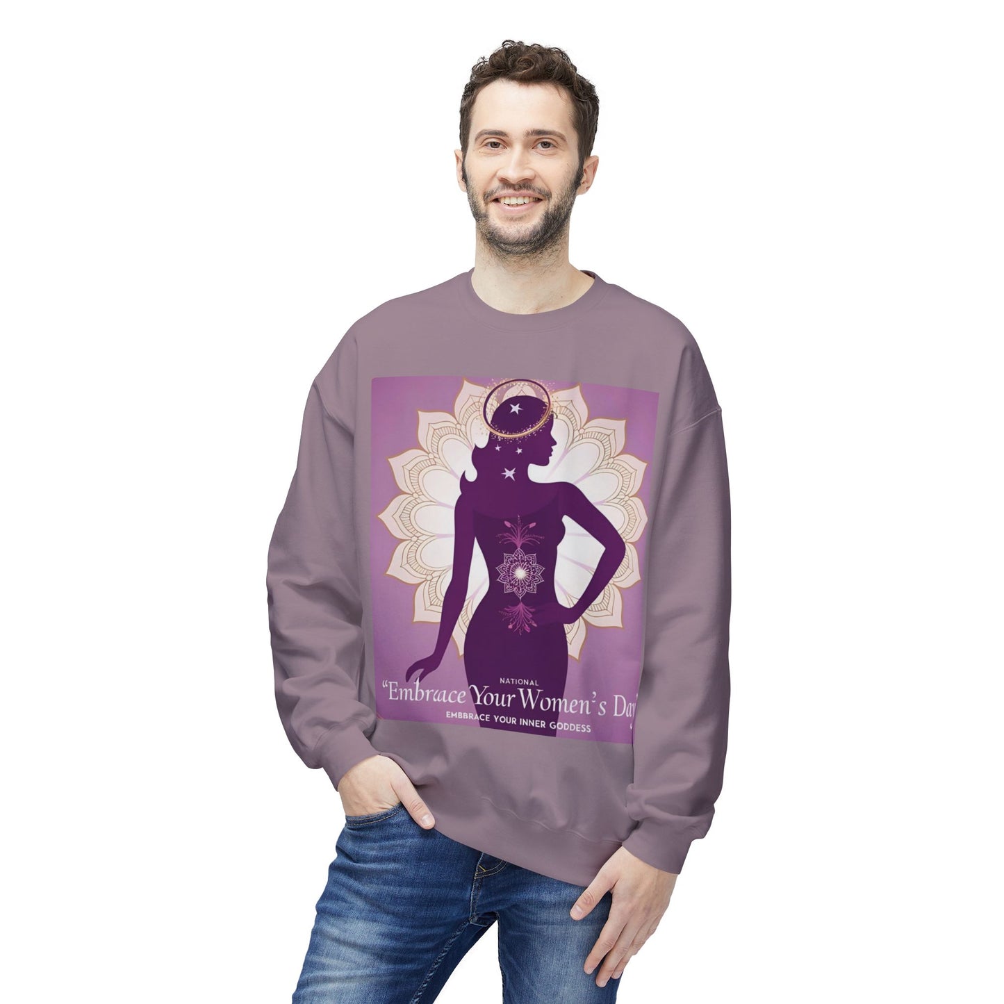 Embrace Your Inner Goddess Crewneck Sweatshirt - Women’s Day Celebration