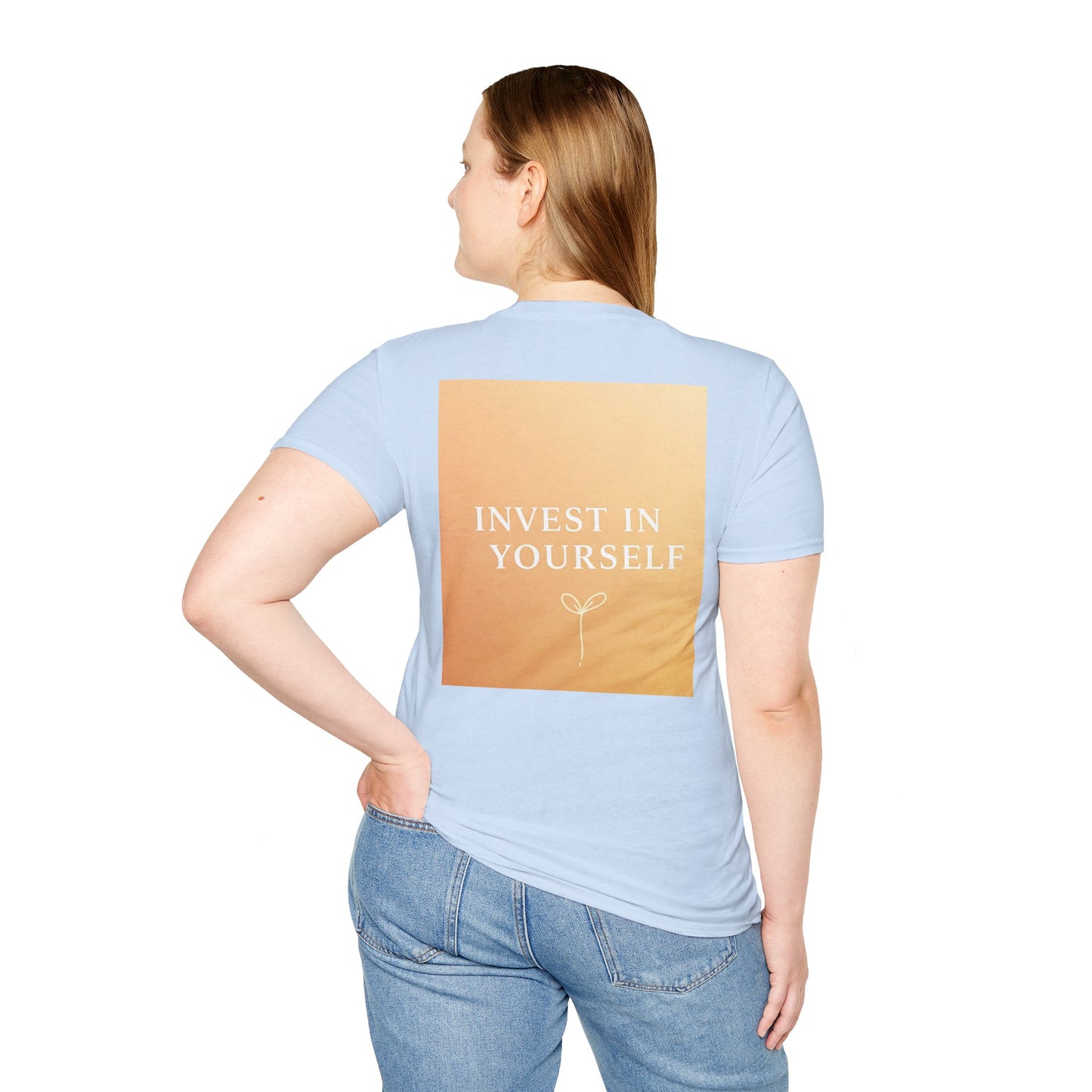 Front Print Design "Invest in Yourself" T-Shirt