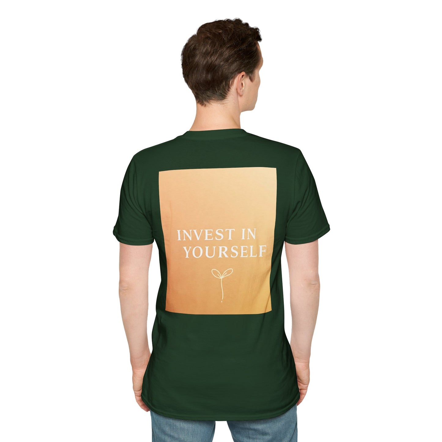 Front Print Design "Invest in Yourself" T-Shirt