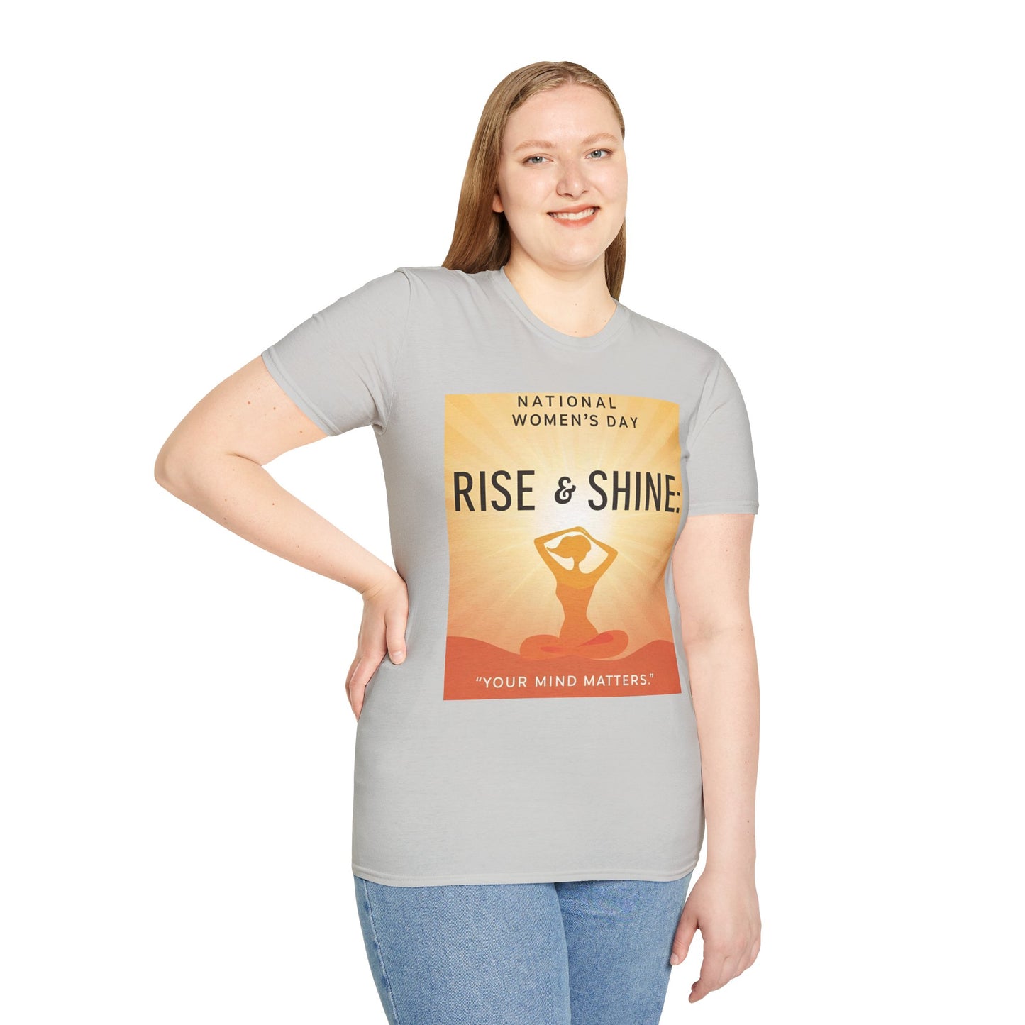 Empowering Women's Day T-Shirt - "Rise & Shine: Your Mind Matters"