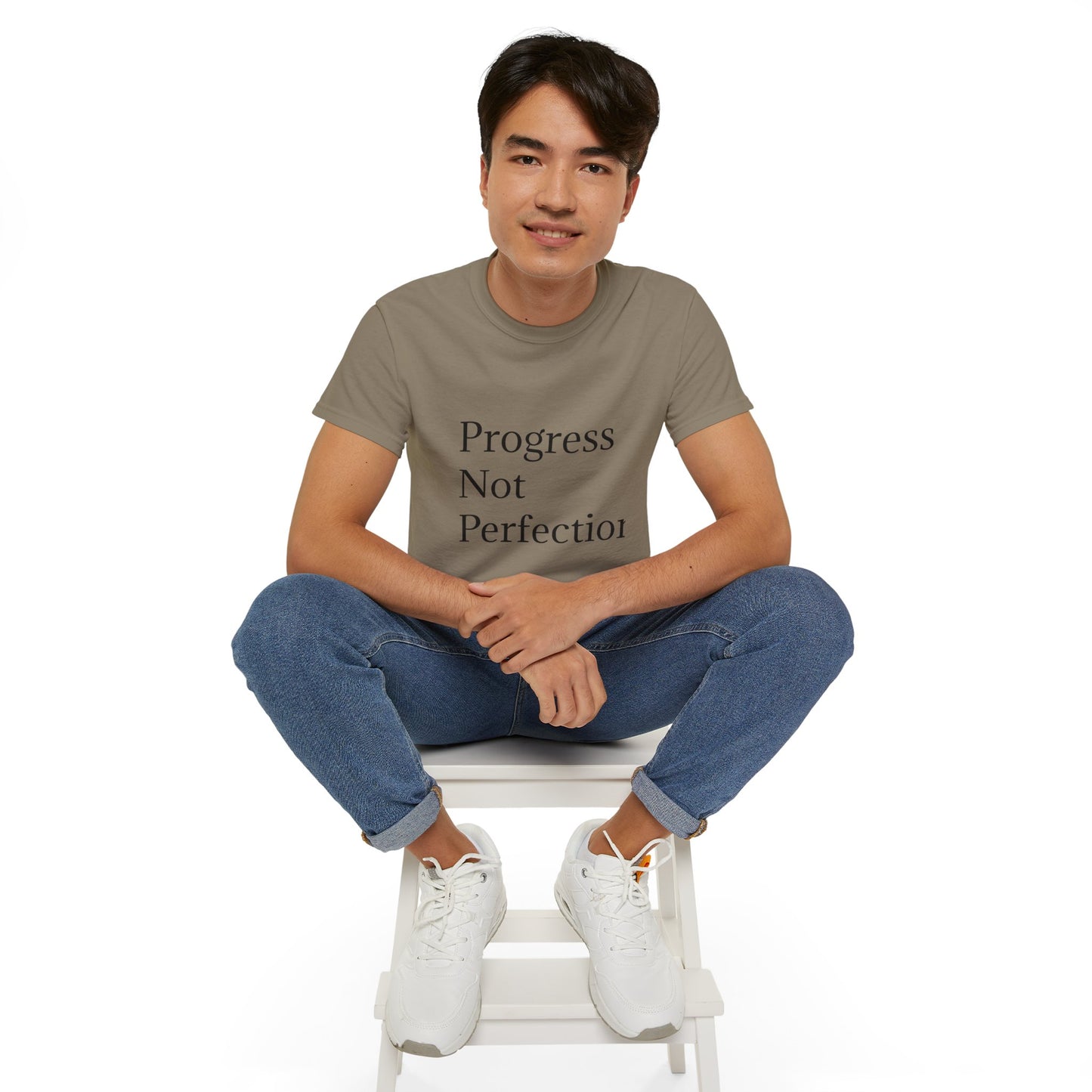 Progress Not Perfection Unisex Ultra Cotton Tee | Motiverende T-hemp vir daaglikse inspirasie