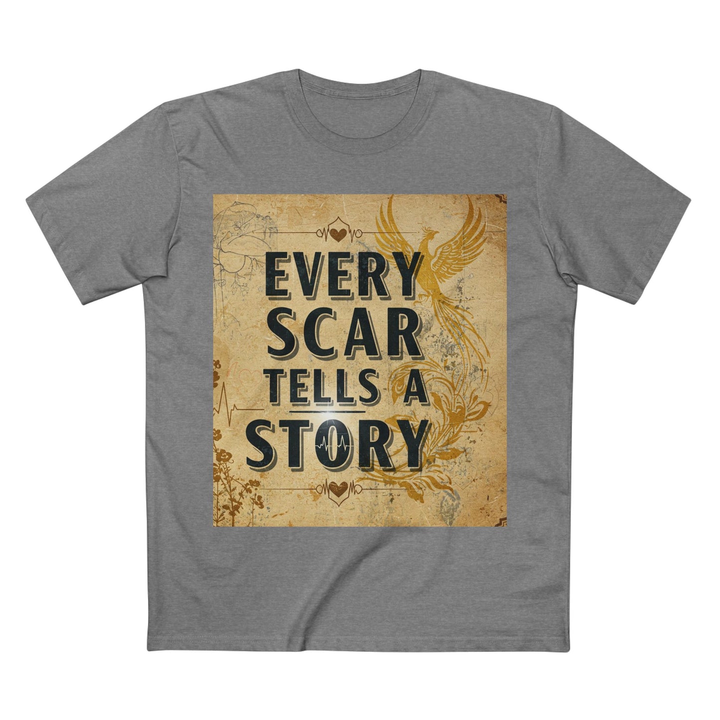 Every Scar Tells a Story Adult Tee - Inspirational Graphic T-Shirt