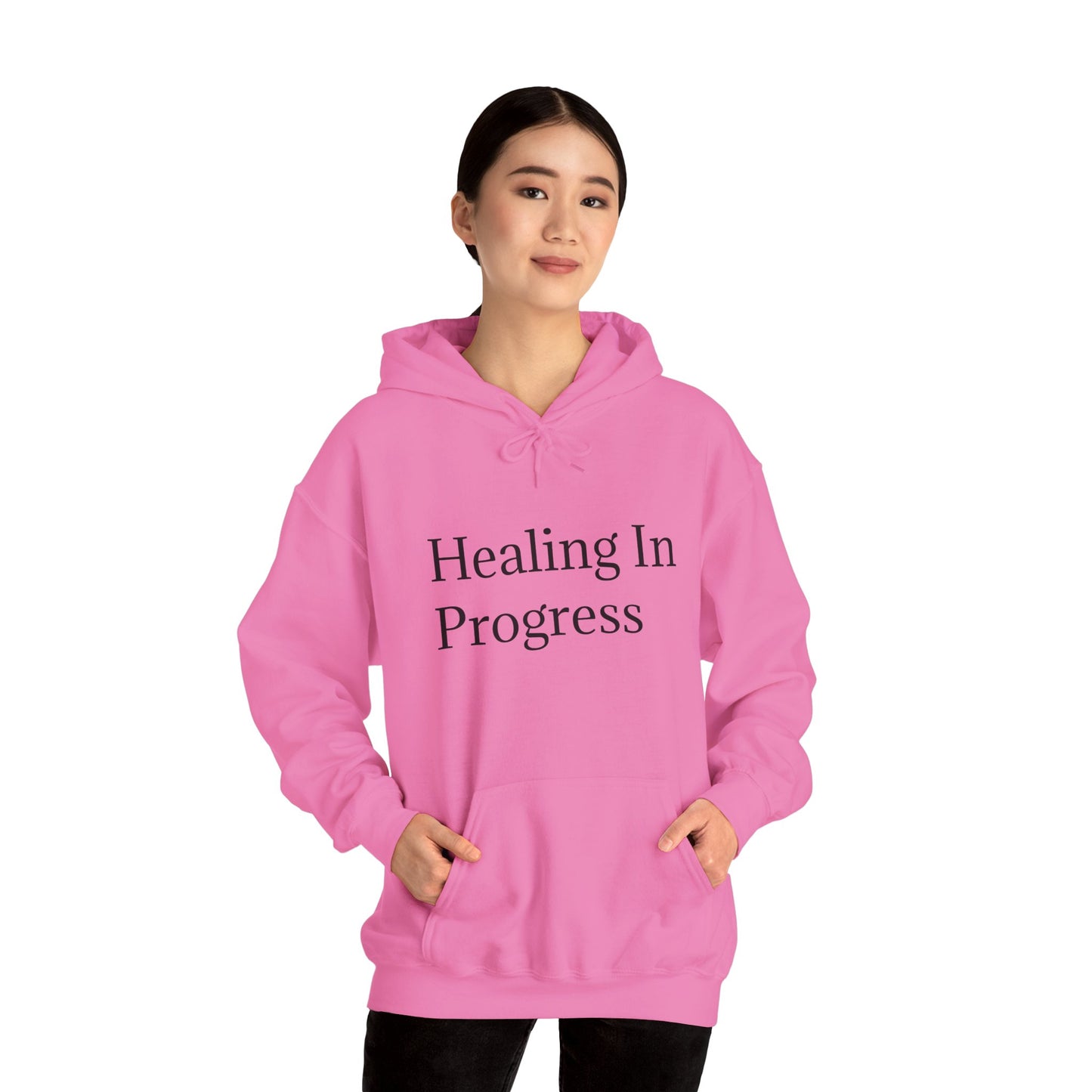 တိုးတက်မှုအတွက် ကုစားခြင်း Unisex Heavy Blend Hoodie - Self-Care &amp; Relaxation အတွက် ဇိမ်ခံအင်္ကျီ