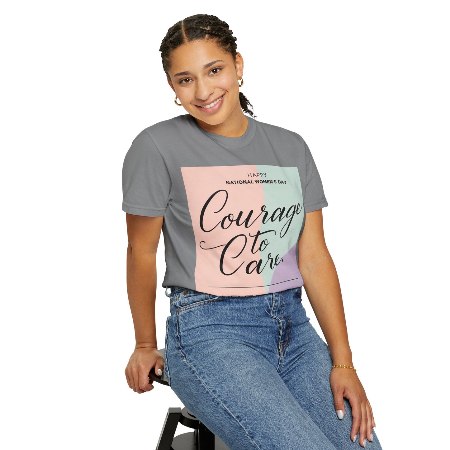 Courage to Care Unisex-T-hemp vir Geestesgesondheidsbewustheid