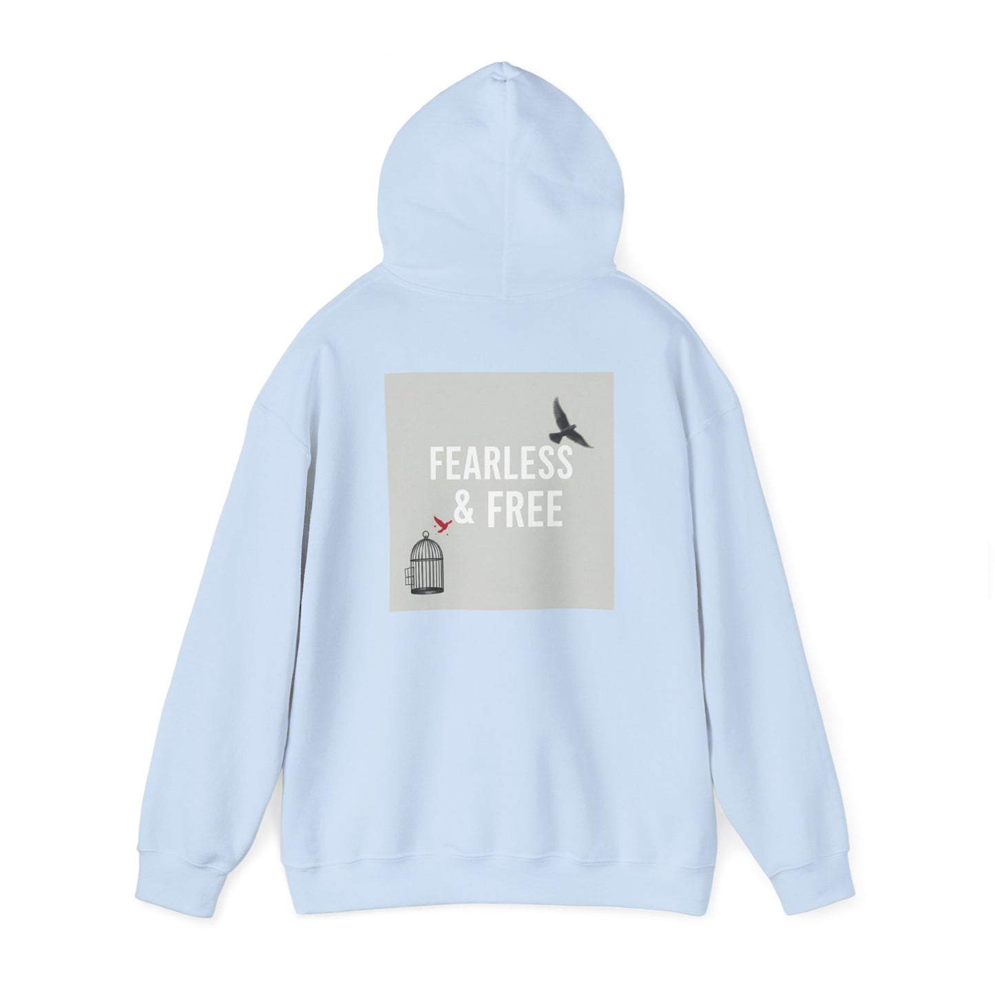 Back Print Design "Fearless & Free" Hoodie