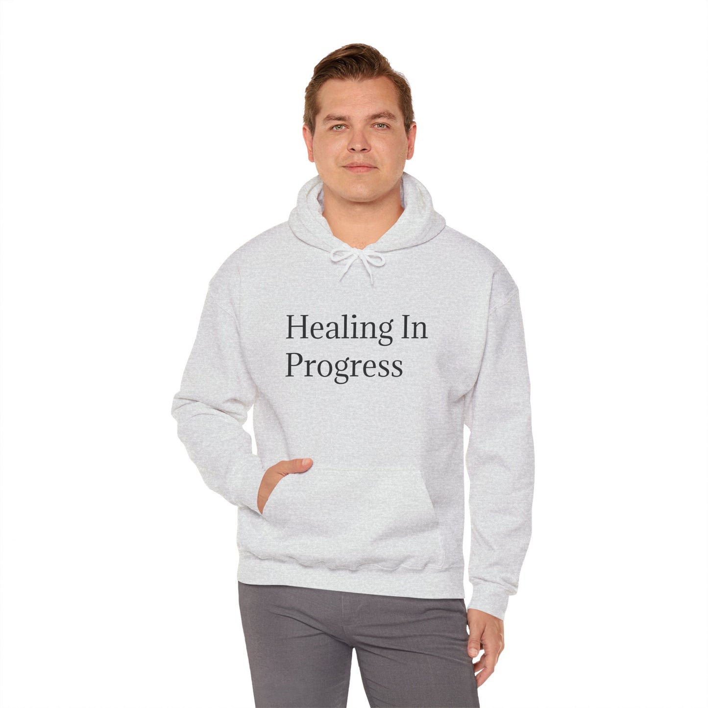 တိုးတက်မှုအတွက် ကုစားခြင်း Unisex Heavy Blend Hoodie - Self-Care &amp; Relaxation အတွက် ဇိမ်ခံအင်္ကျီ